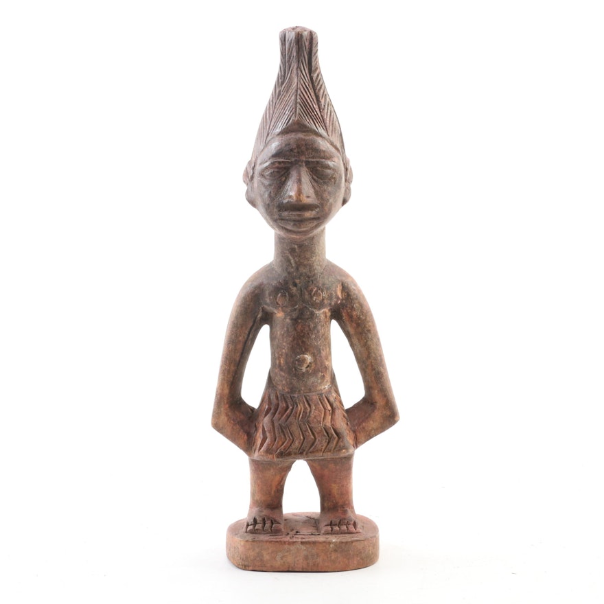 West African Carved Wooden Figure, 20th Century