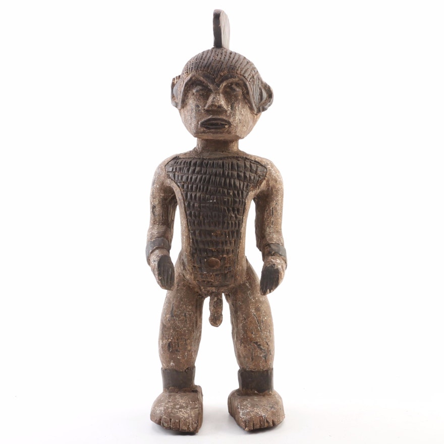 Punu Style Wood Carved Figure, 20th Century