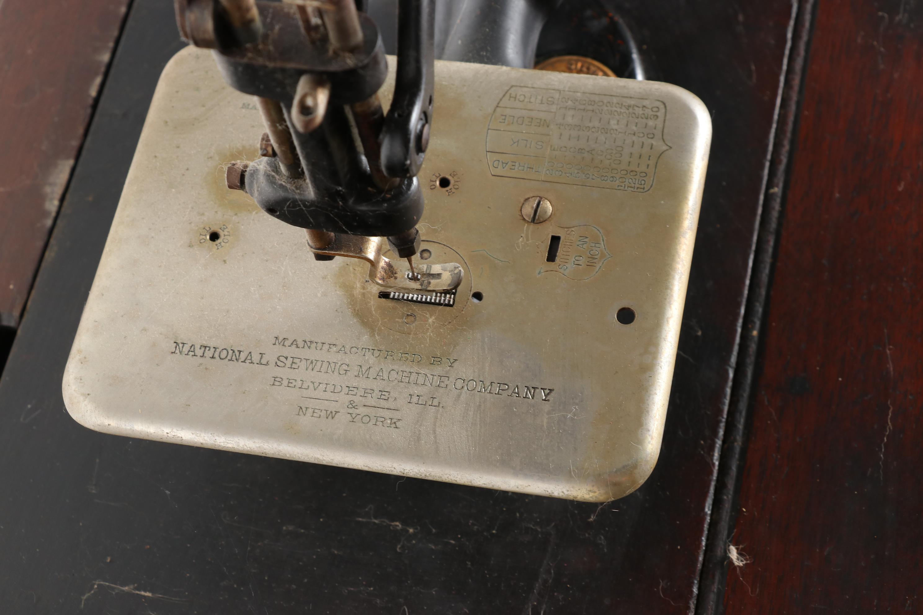 B. Eldredge Automatic Manual Sewing Machine and Cabinet, Antique