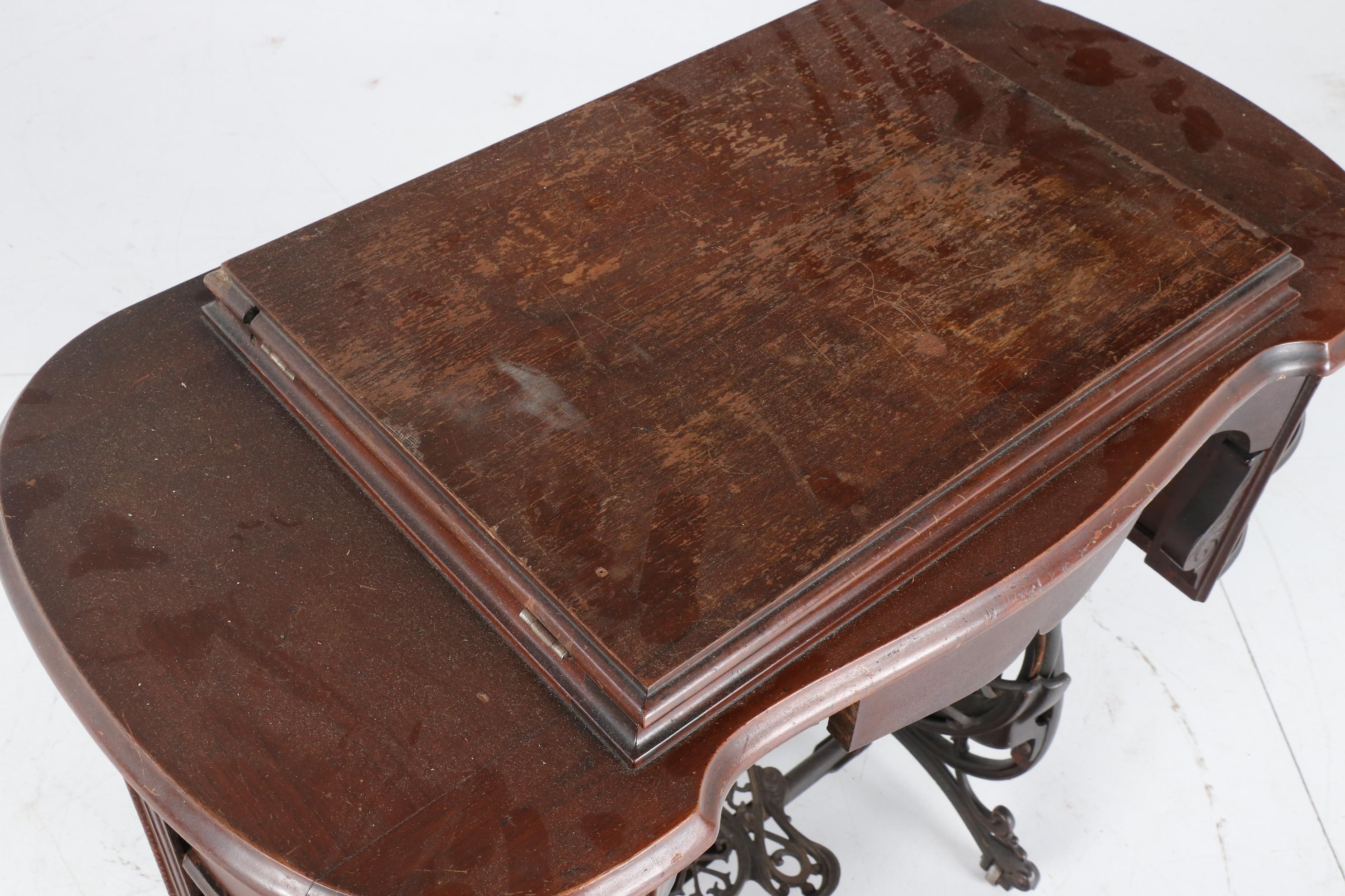 B. Eldredge Automatic Manual Sewing Machine and Cabinet, Antique