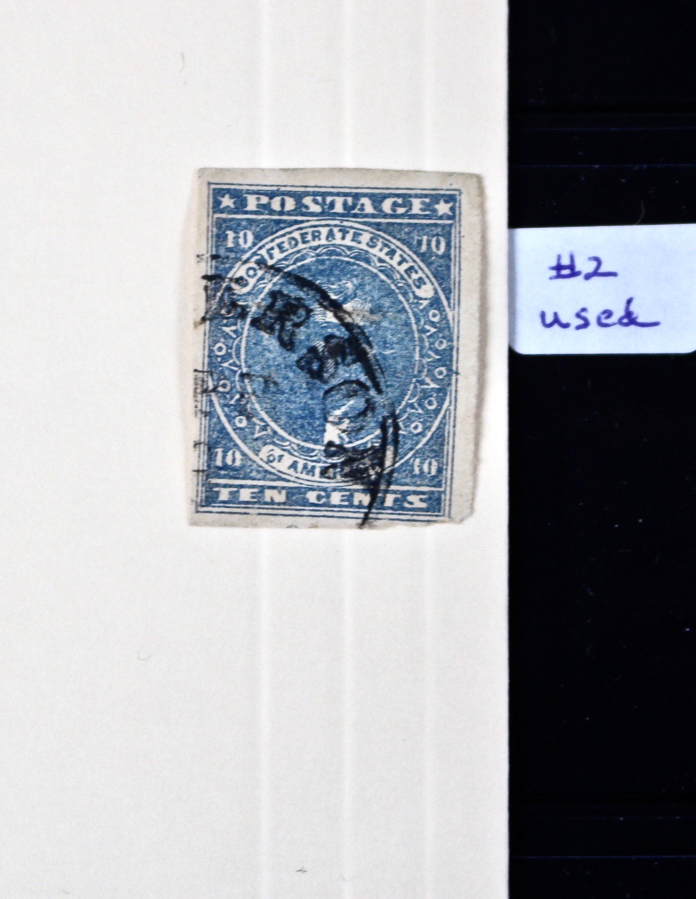 Confederate Postage Stamp Collection, Including Scott CSA #1, #2, #8