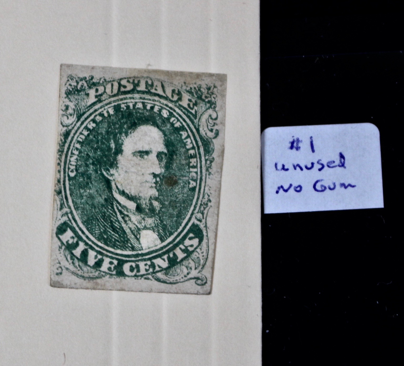 Confederate Postage Stamp Collection, Including Scott CSA #1, #2, #8