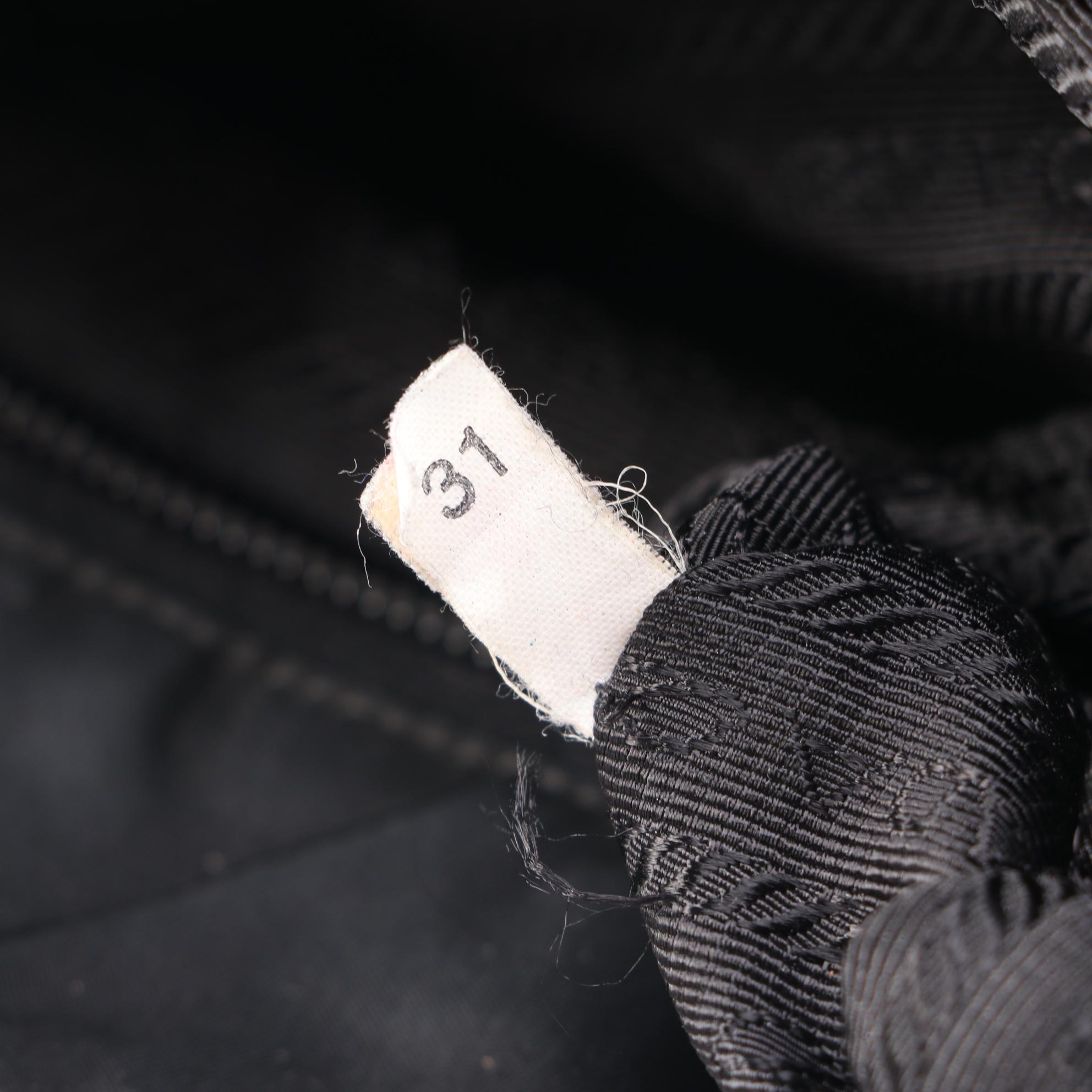 Prada Tessuto Nylon Tote Bag with Leather Straps in Black