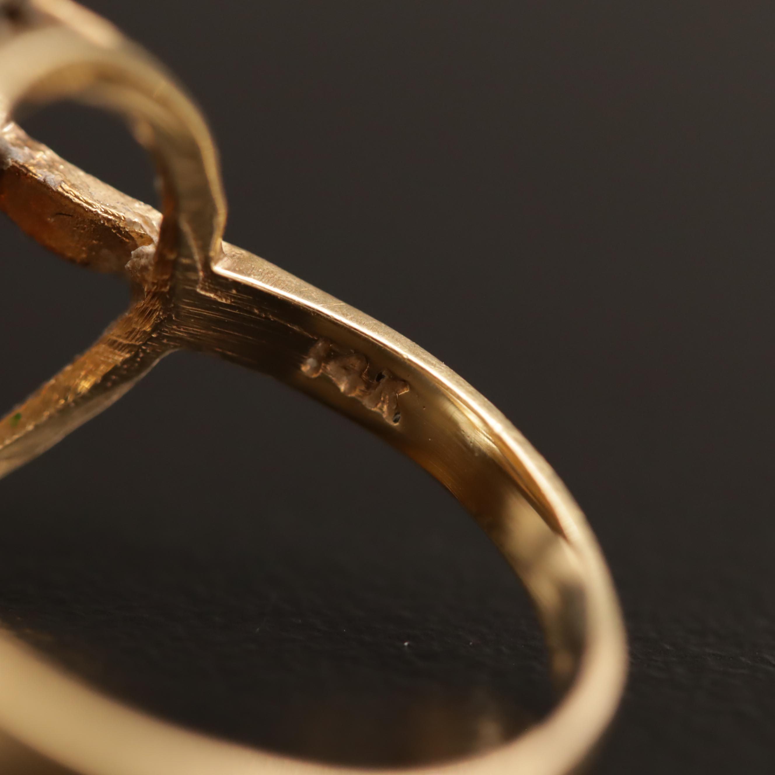 24K Coin in 14K Ring