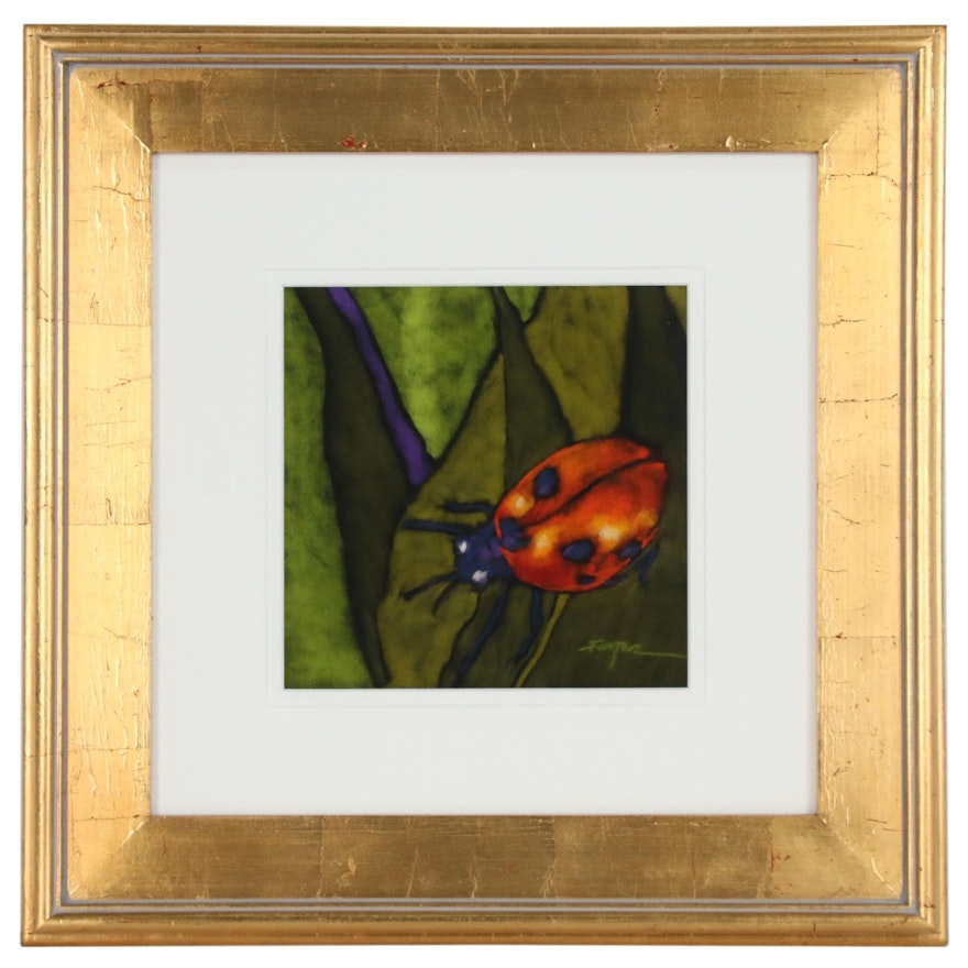 R. John Ichter Pastel Drawing "Ladybug", 2010