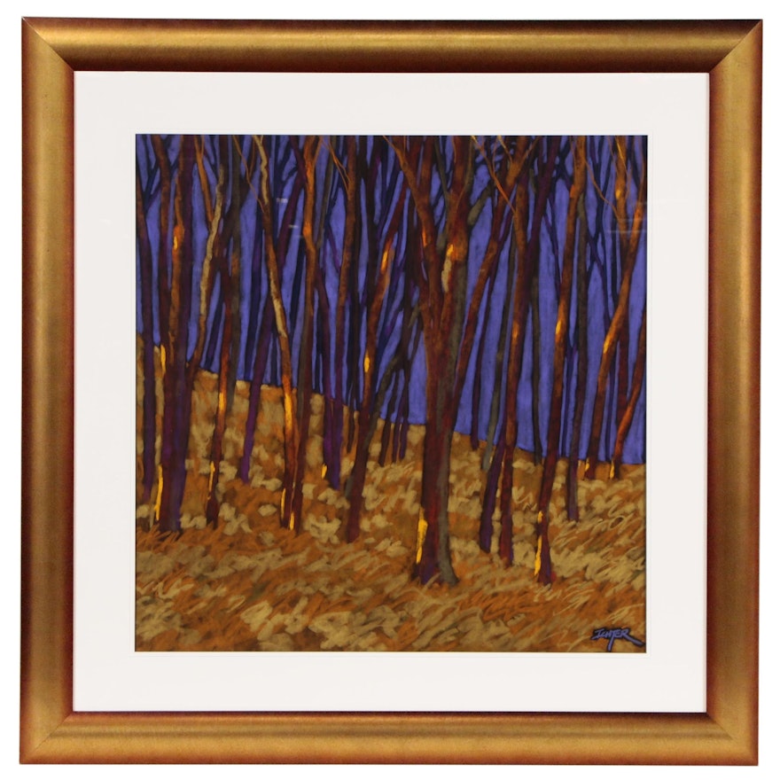 R. John Ichter Pastel Drawing "And When October Goes", 2011