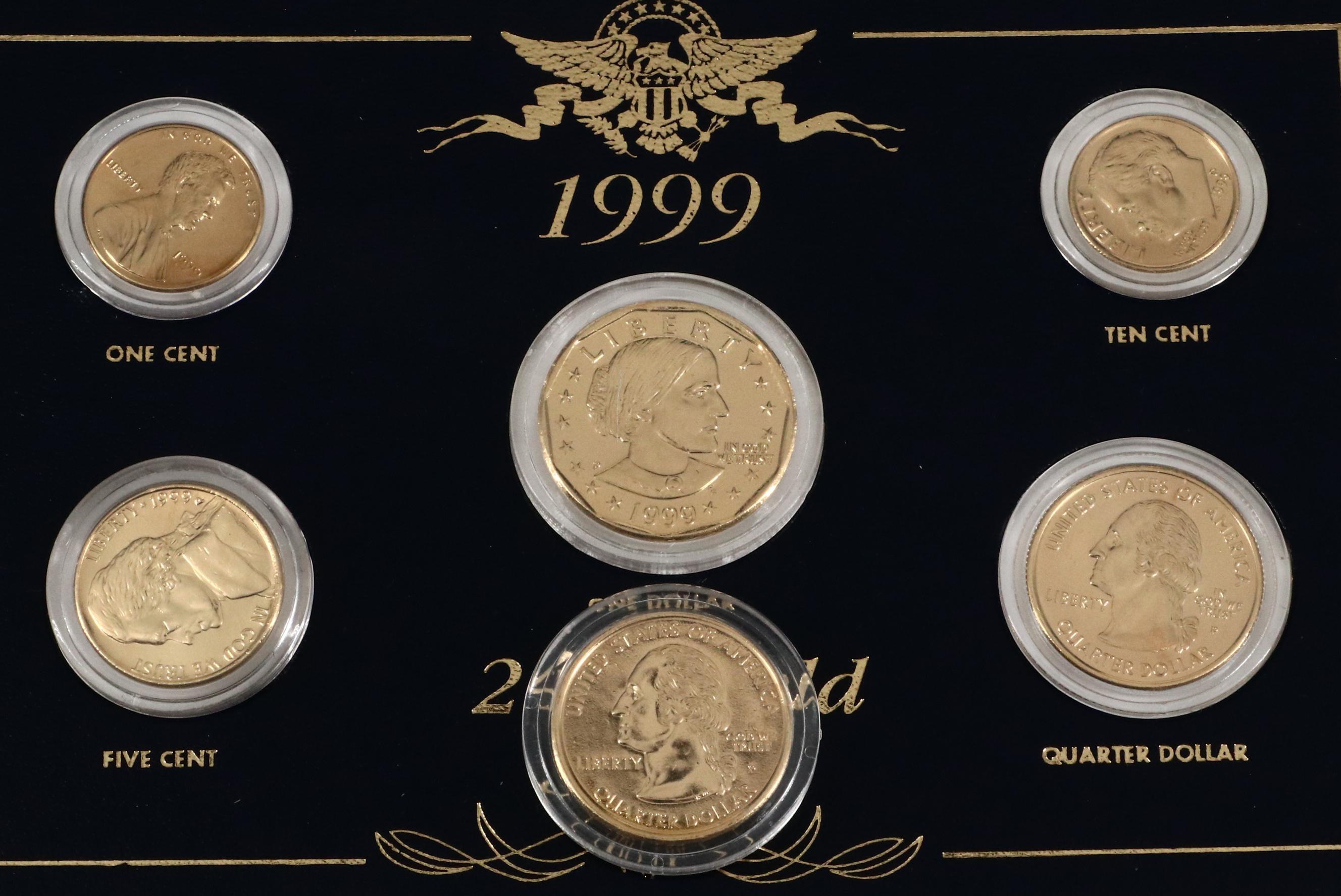 1999 24K Gold Plated Uncirculated Coin Set