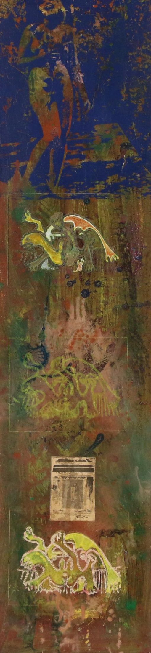 Martin Ries Mixed Media Painting "A Number of Normals", 1975