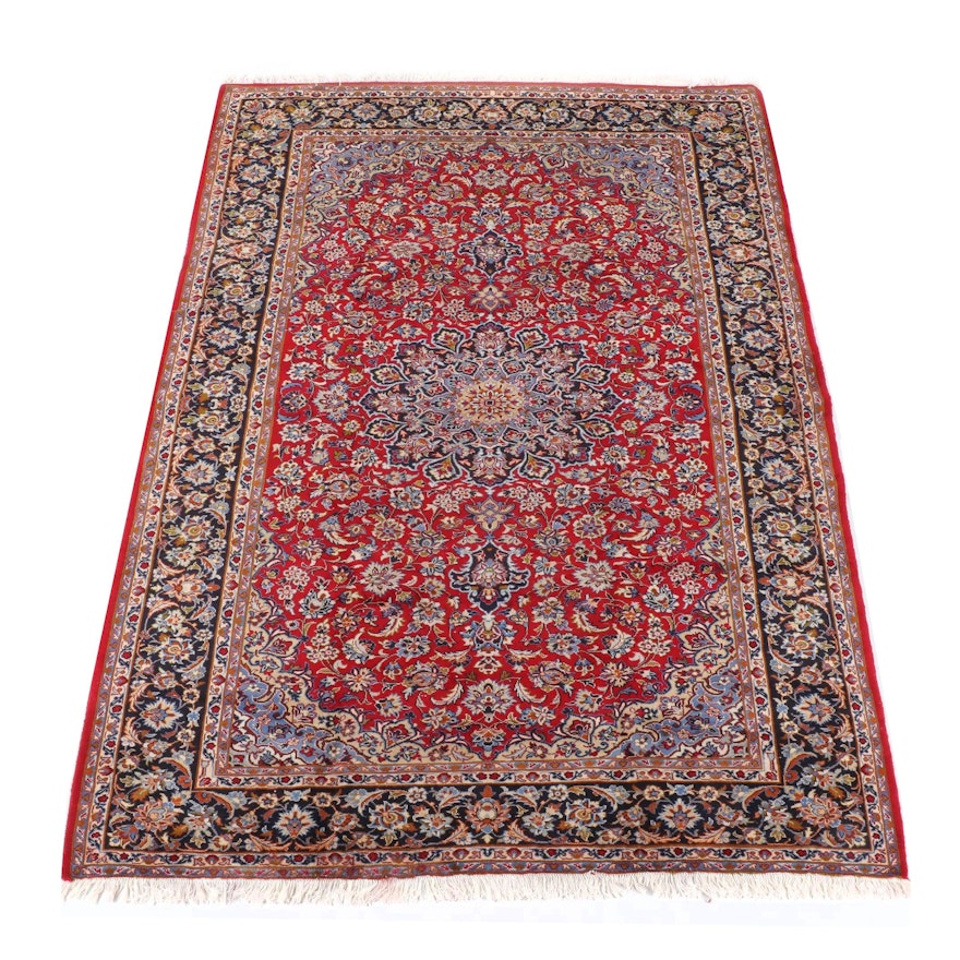8'4 x 12'6 Hand-Knotted Persian Isfahan Wool Rug
