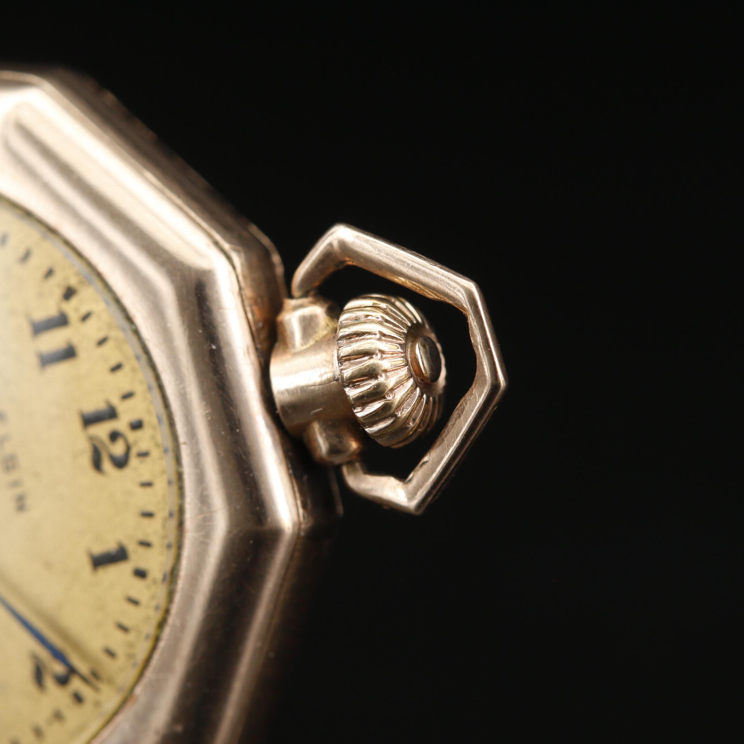 1919 Elgin Gold Filled Convertible Pocket Watch