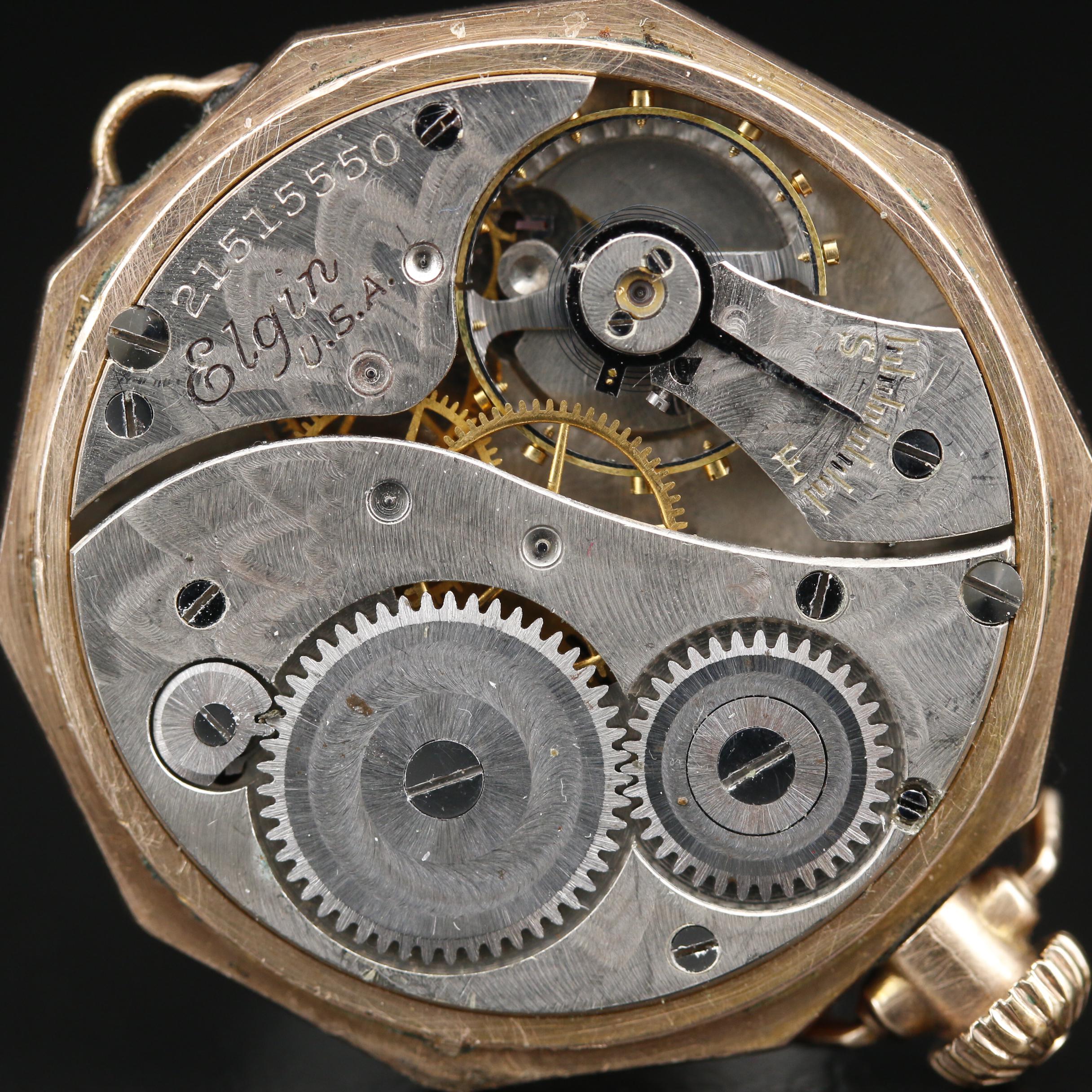 1919 Elgin Gold Filled Convertible Pocket Watch