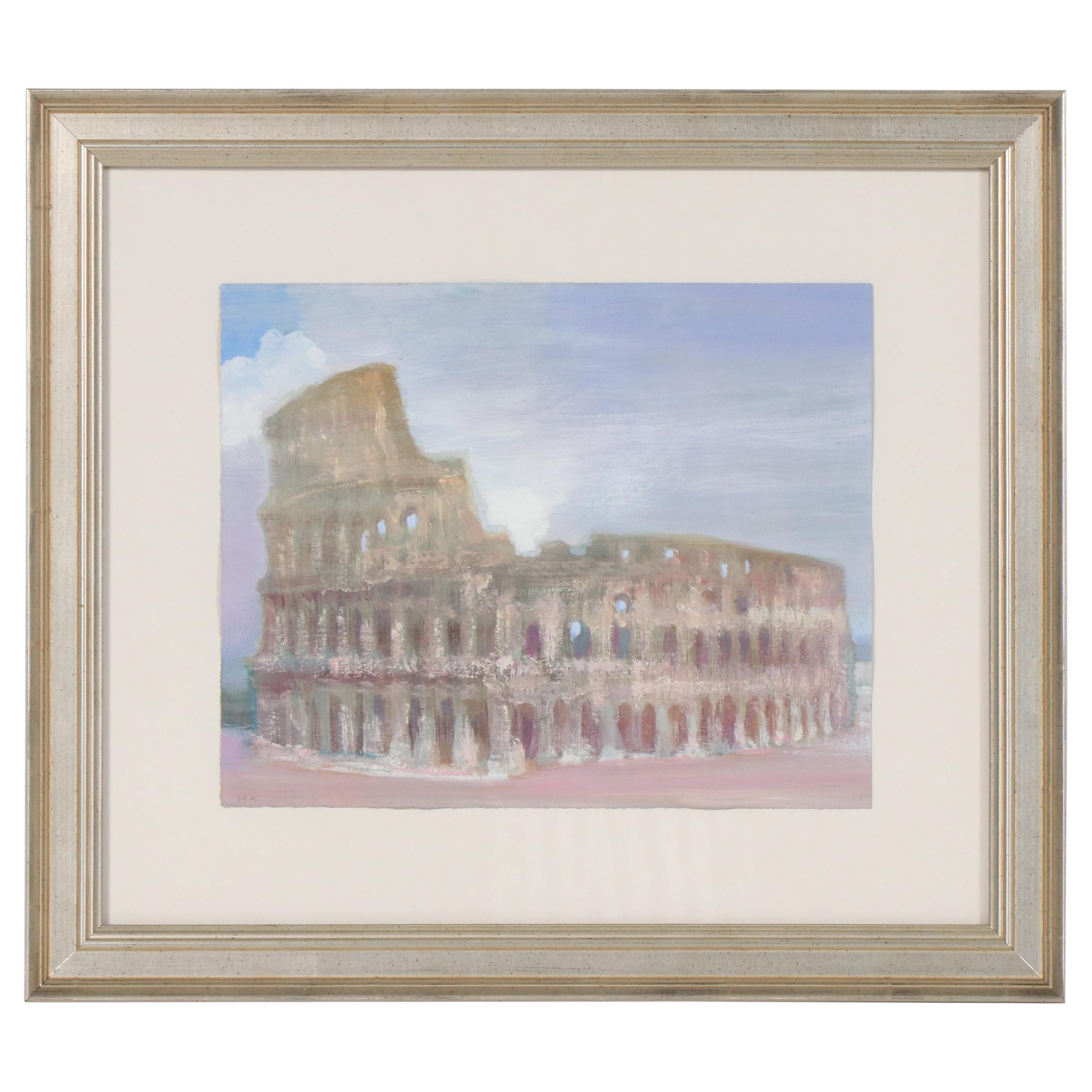 Han Xin Gouache Painting of Roman Coliseum
