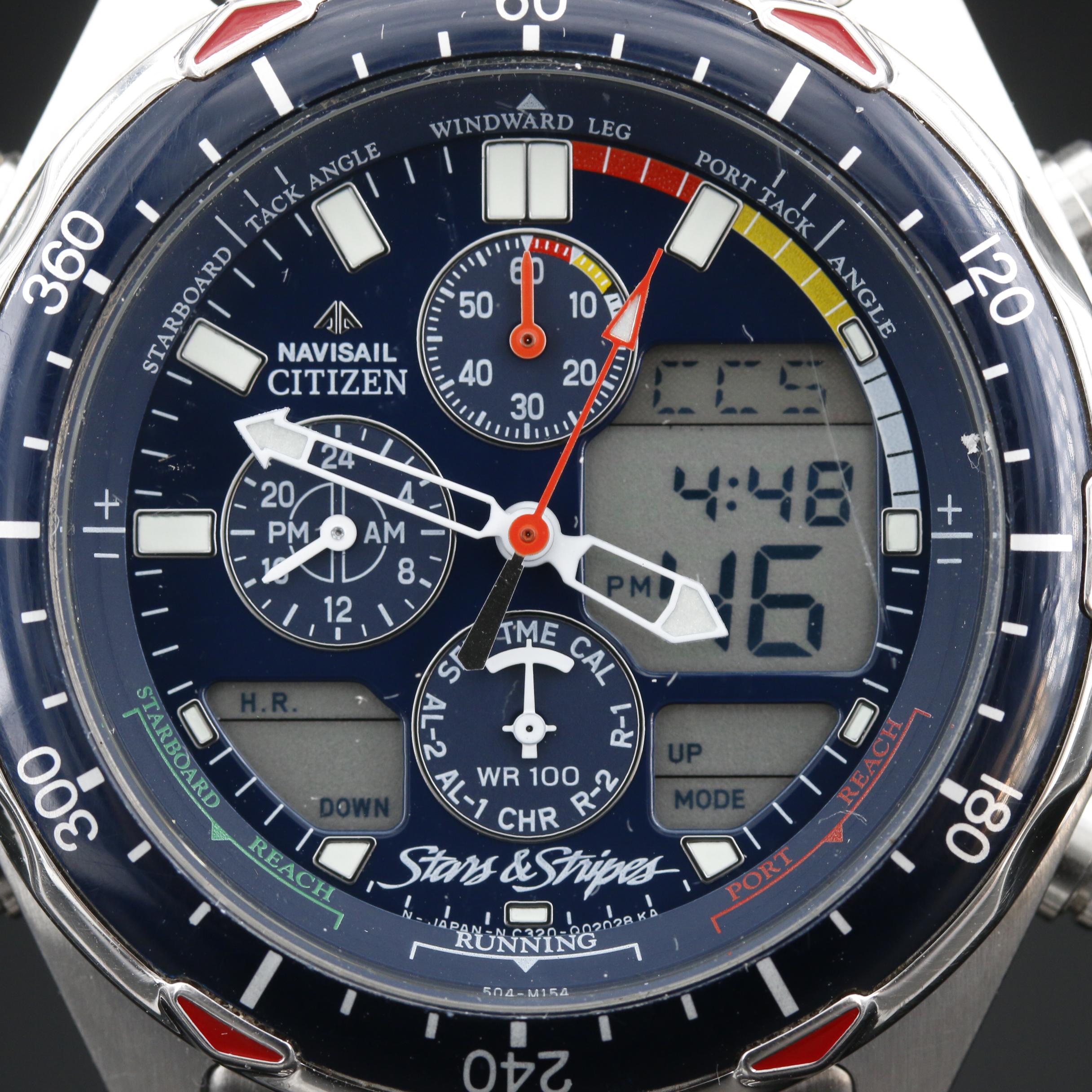 Citizen Navisail Stars & Stripes America's Cup Edition Stainless Steel Watch
