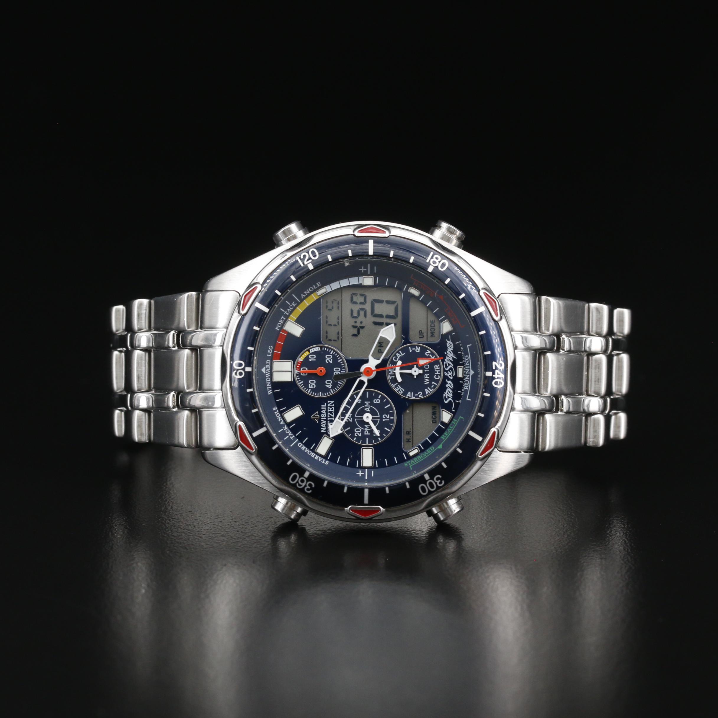 Citizen Navisail Stars & Stripes America's Cup Edition Stainless Steel Watch