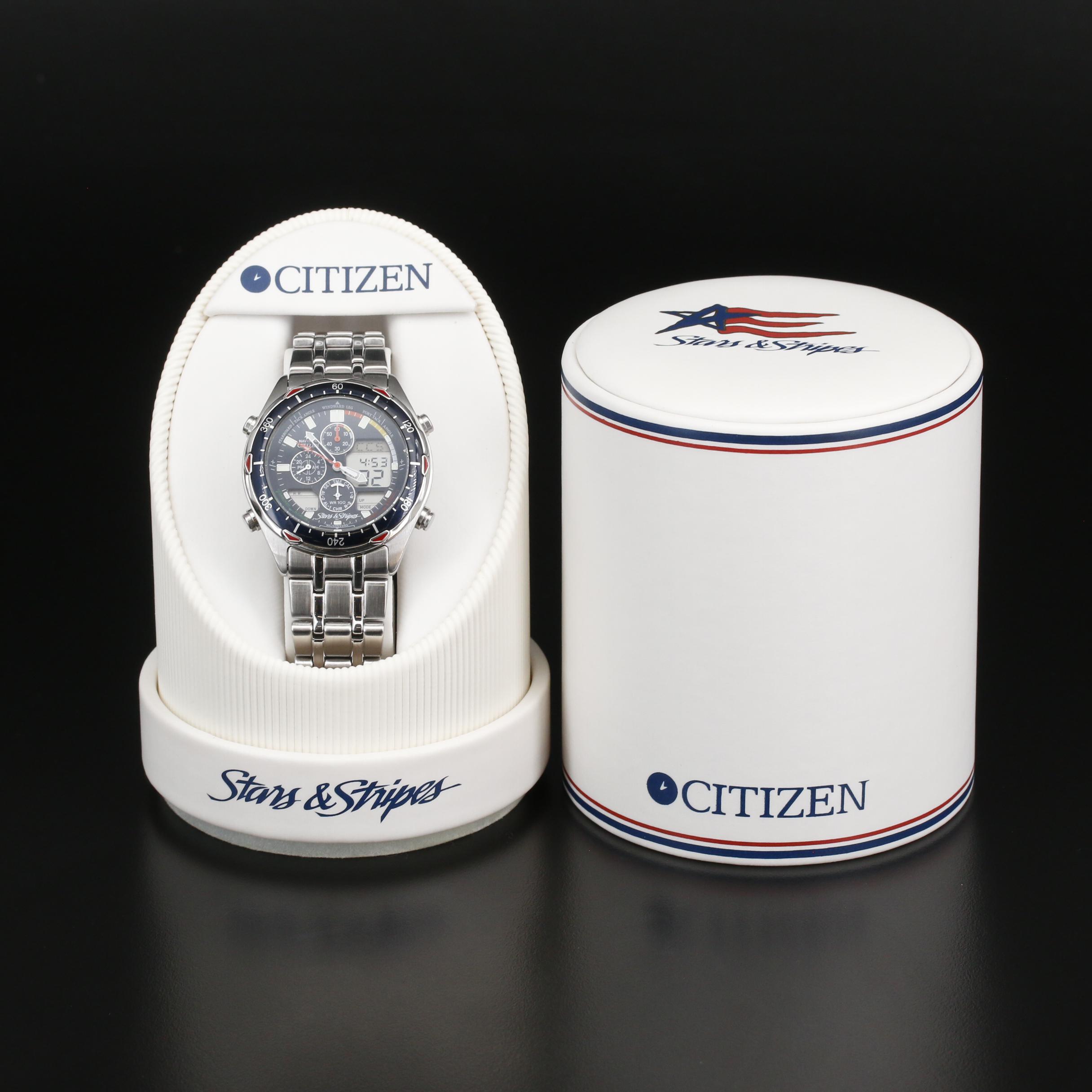 Citizen Navisail Stars & Stripes America's Cup Edition Stainless Steel Watch