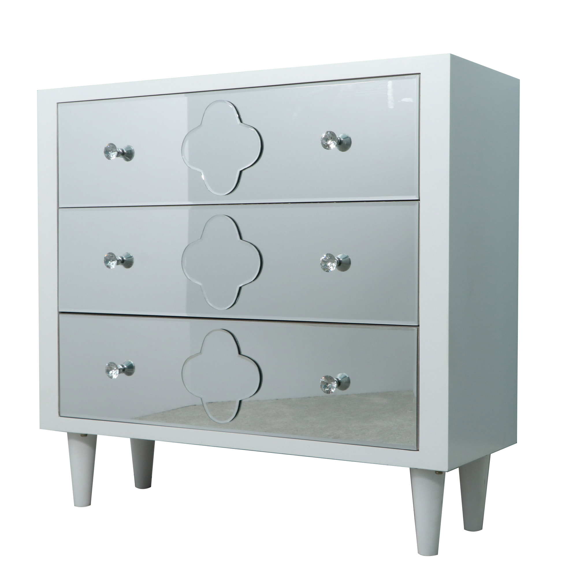 Modern Chest of Drawers with Mirrored Drawer Fronts