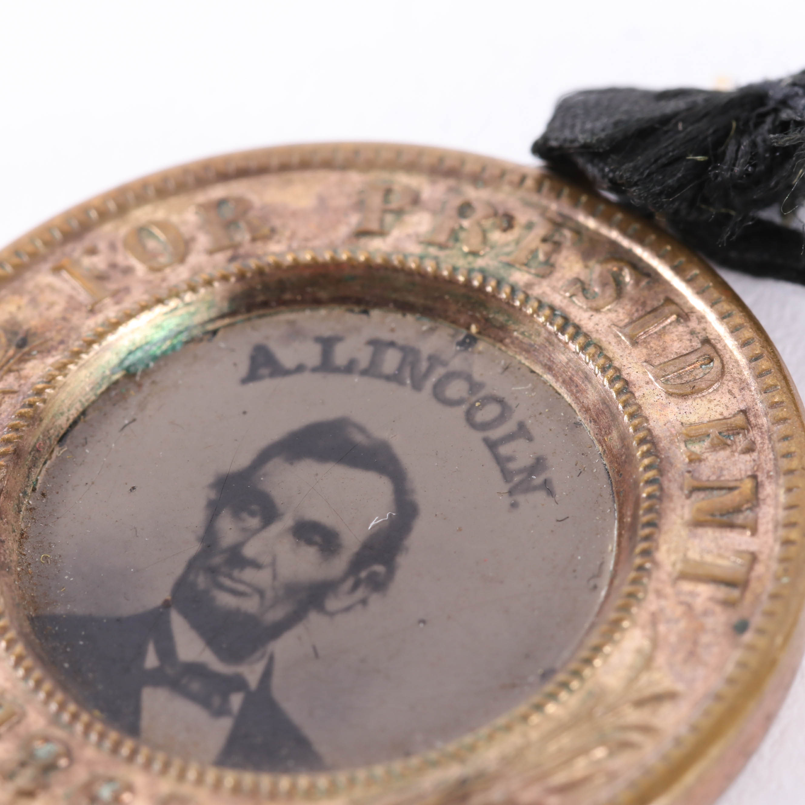Abraham Lincoln and Andrew Johnson Double-Sided Ferrotype Campaign Medal
