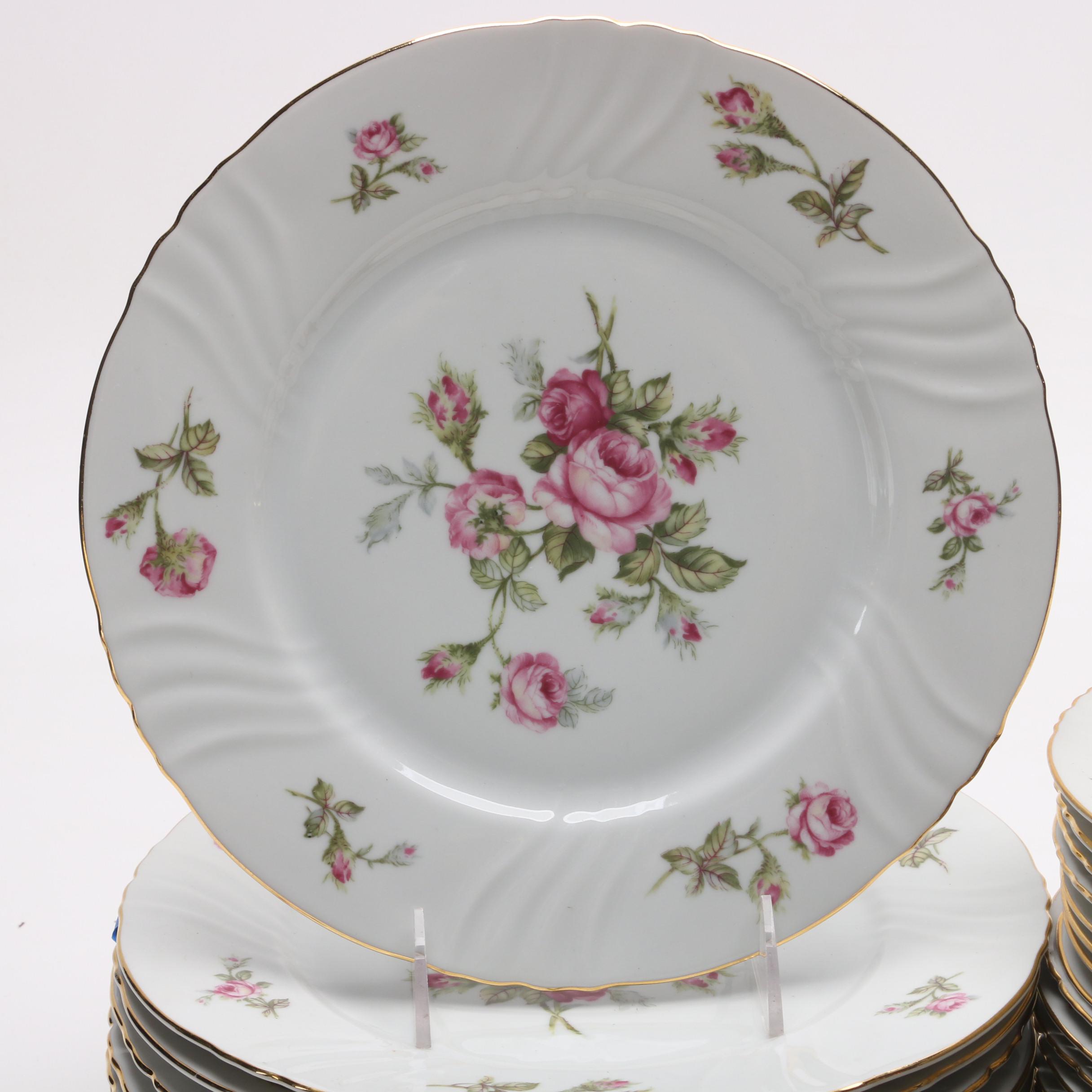 Johann Haviland "Rose of Picardy" Porcelain Dinnerware and Serveware