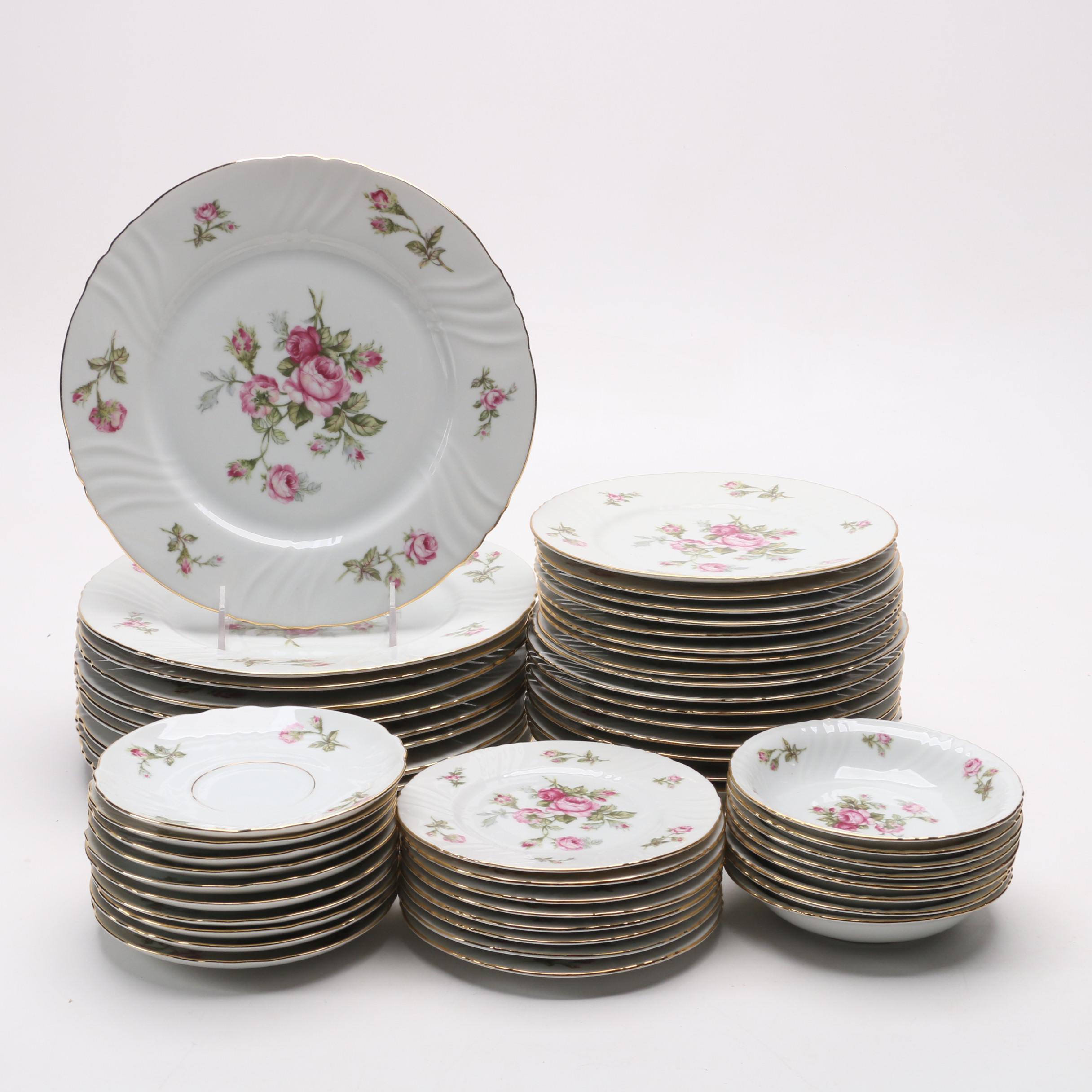 Johann Haviland "Rose of Picardy" Porcelain Dinnerware and Serveware