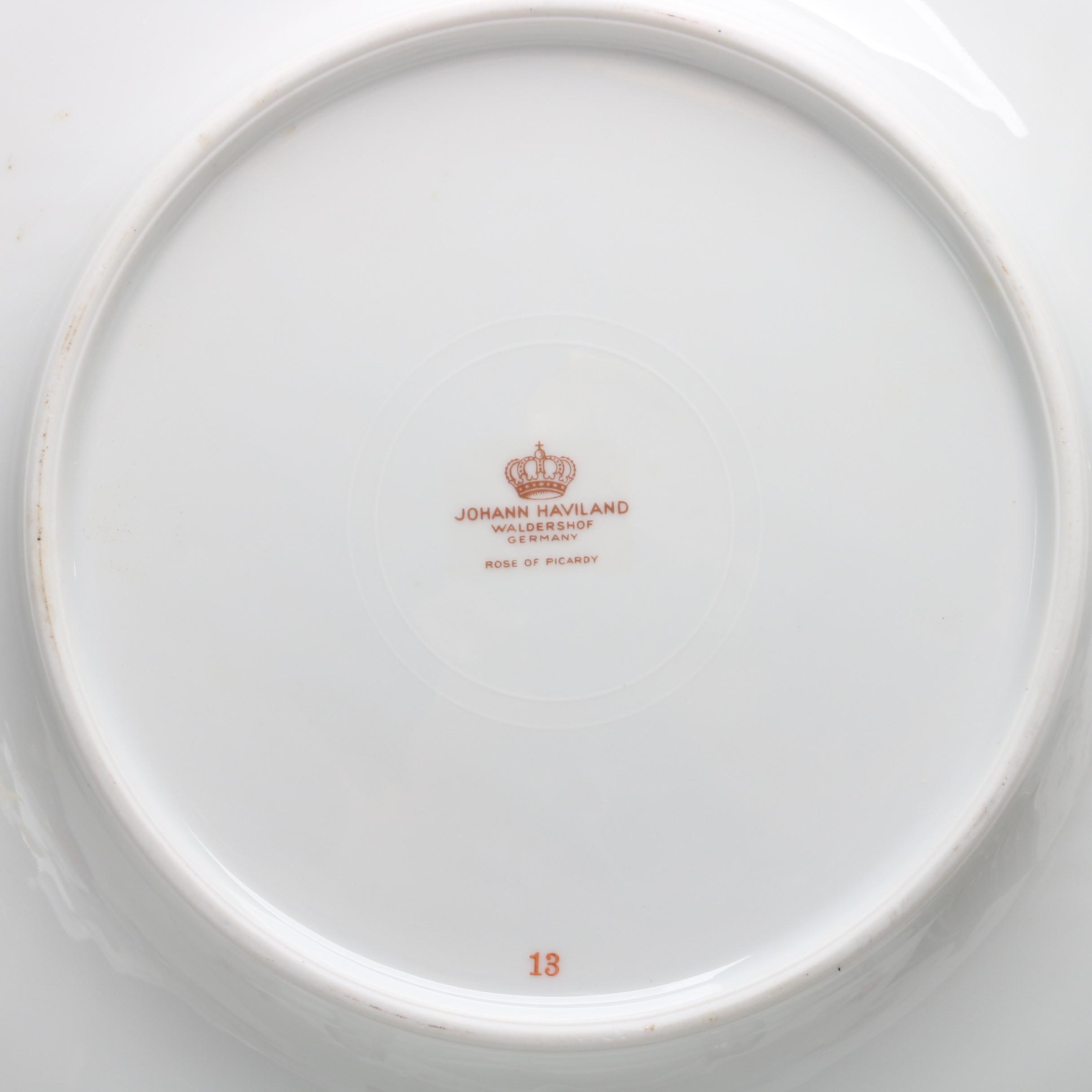 Johann Haviland "Rose of Picardy" Porcelain Dinnerware and Serveware