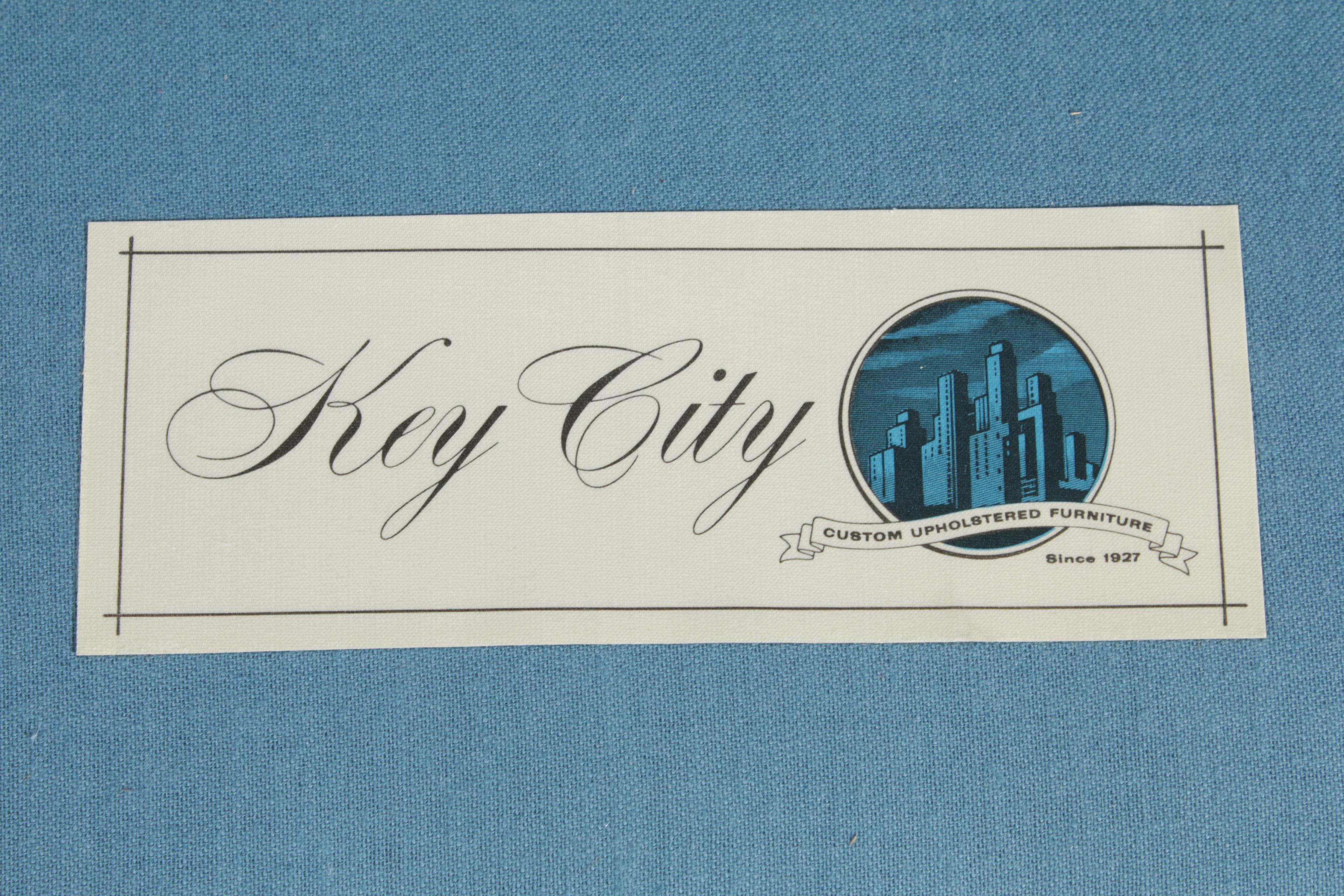 Key City Chippendale Style Camelback Sofa with Velvet Upholstery, Late 20th C.