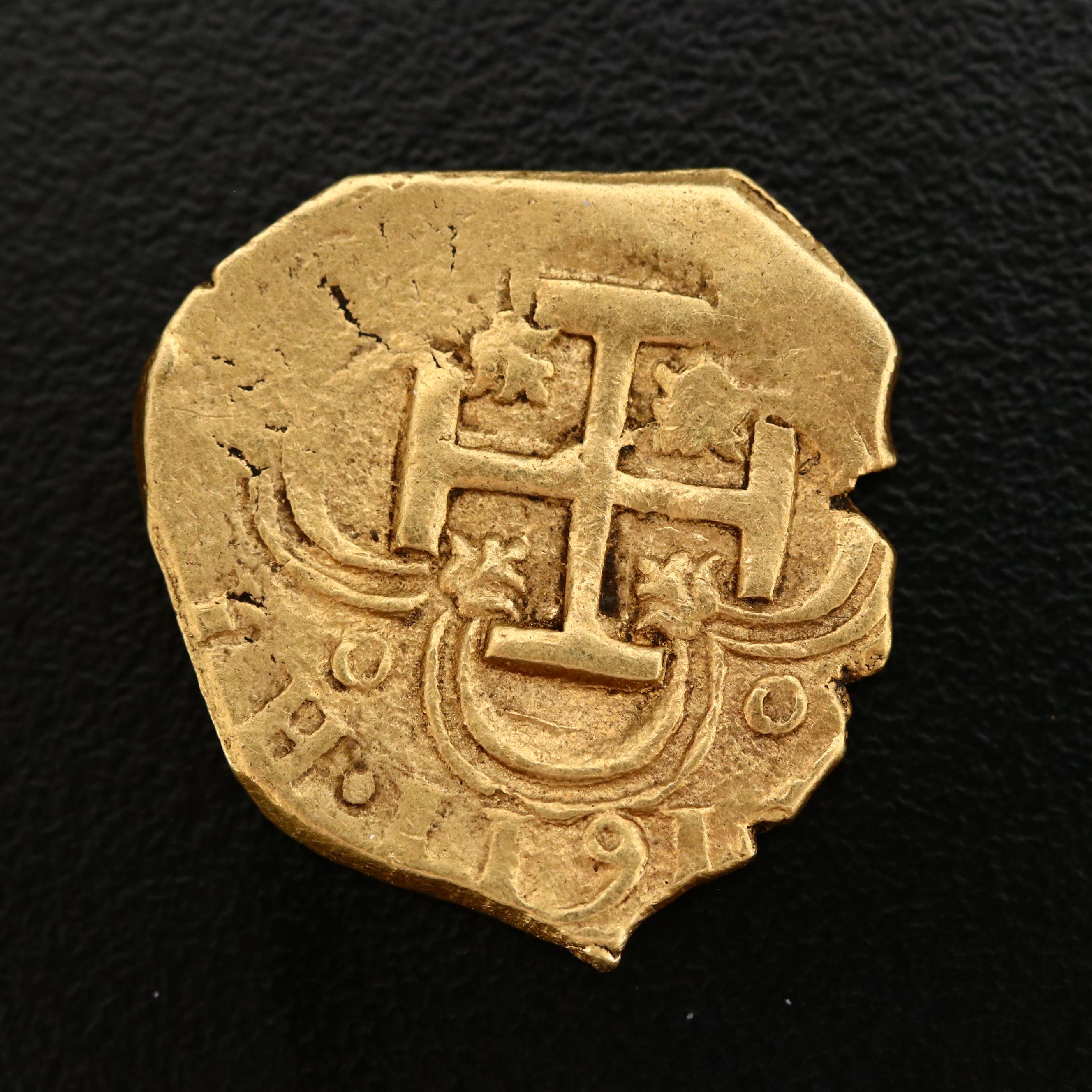 1611 Spanish 2-Escudo "Doubloon" Gold Cob Coin