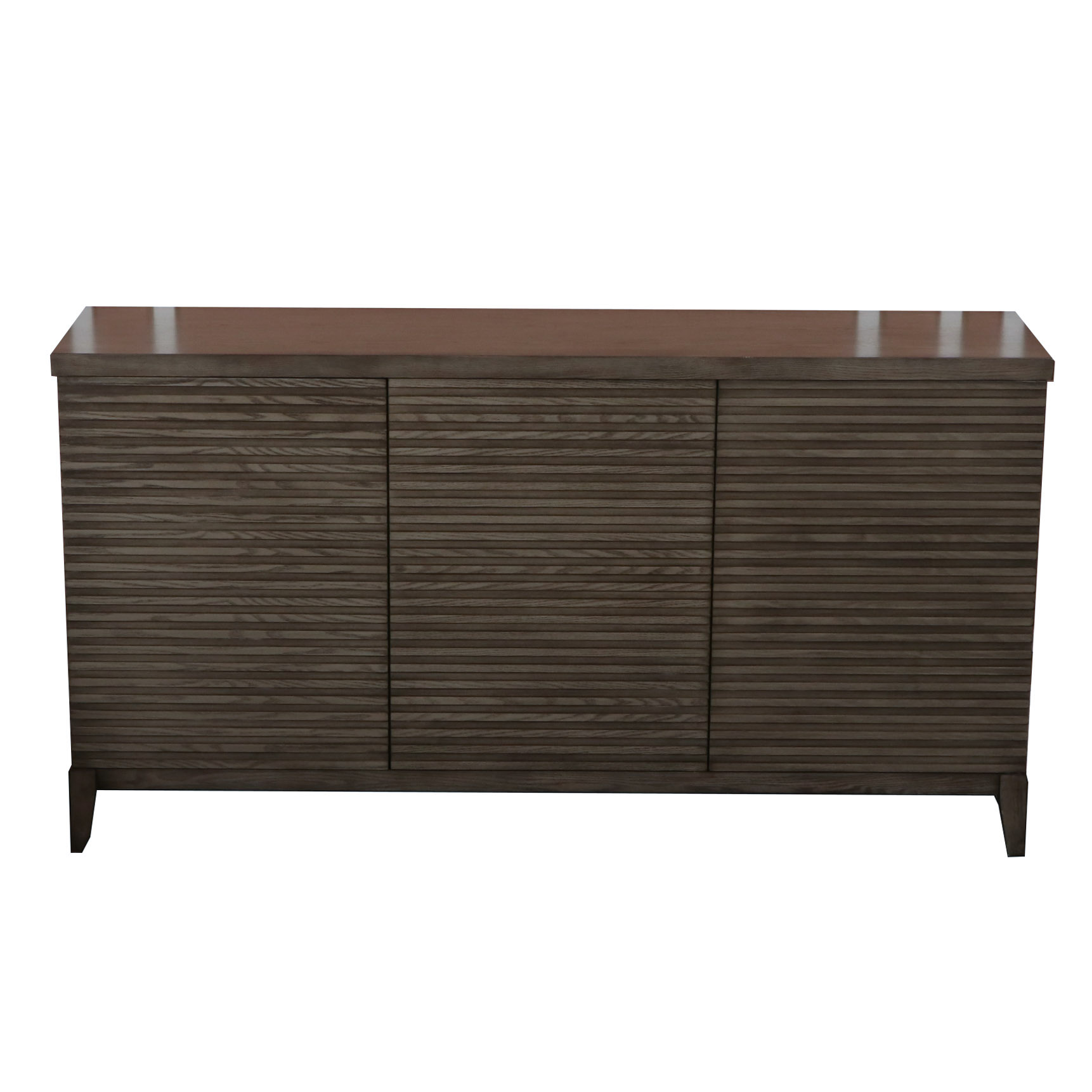 Modern Three-Door Sideboard in Driftwood Grey Finish