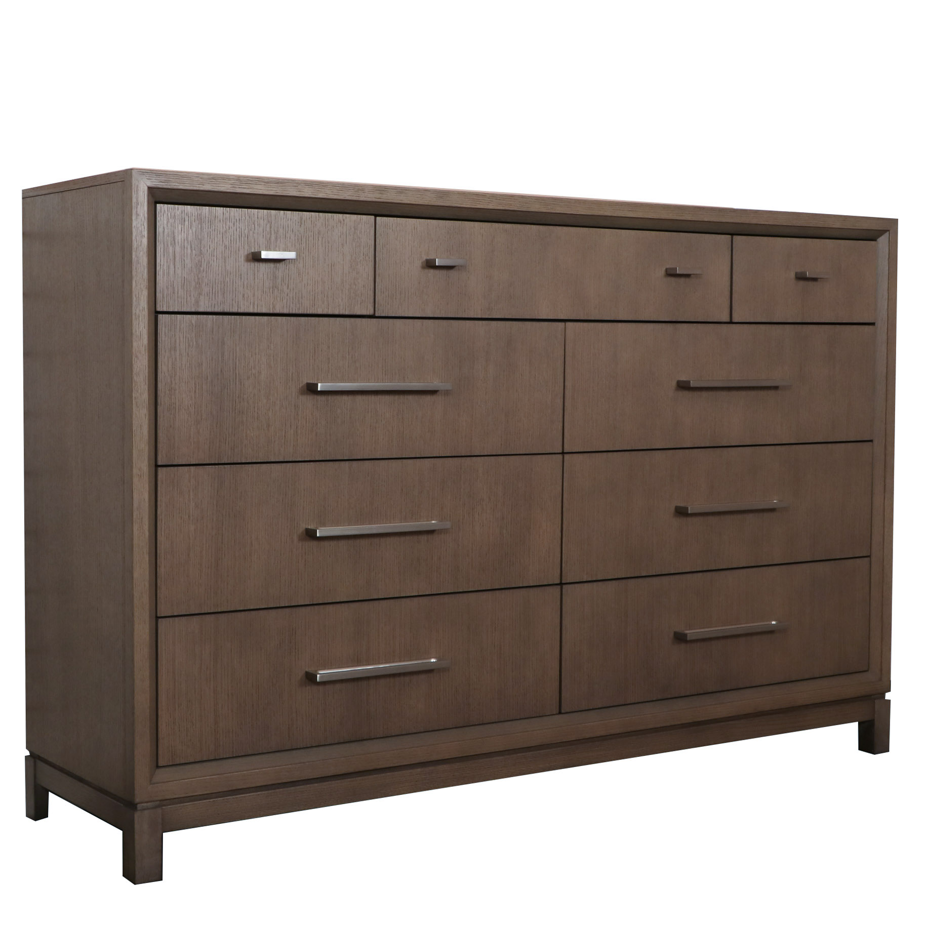 Rachel Ray Home "Highline" 9-Drawer Dresser in Light Grey Driftwood Finish