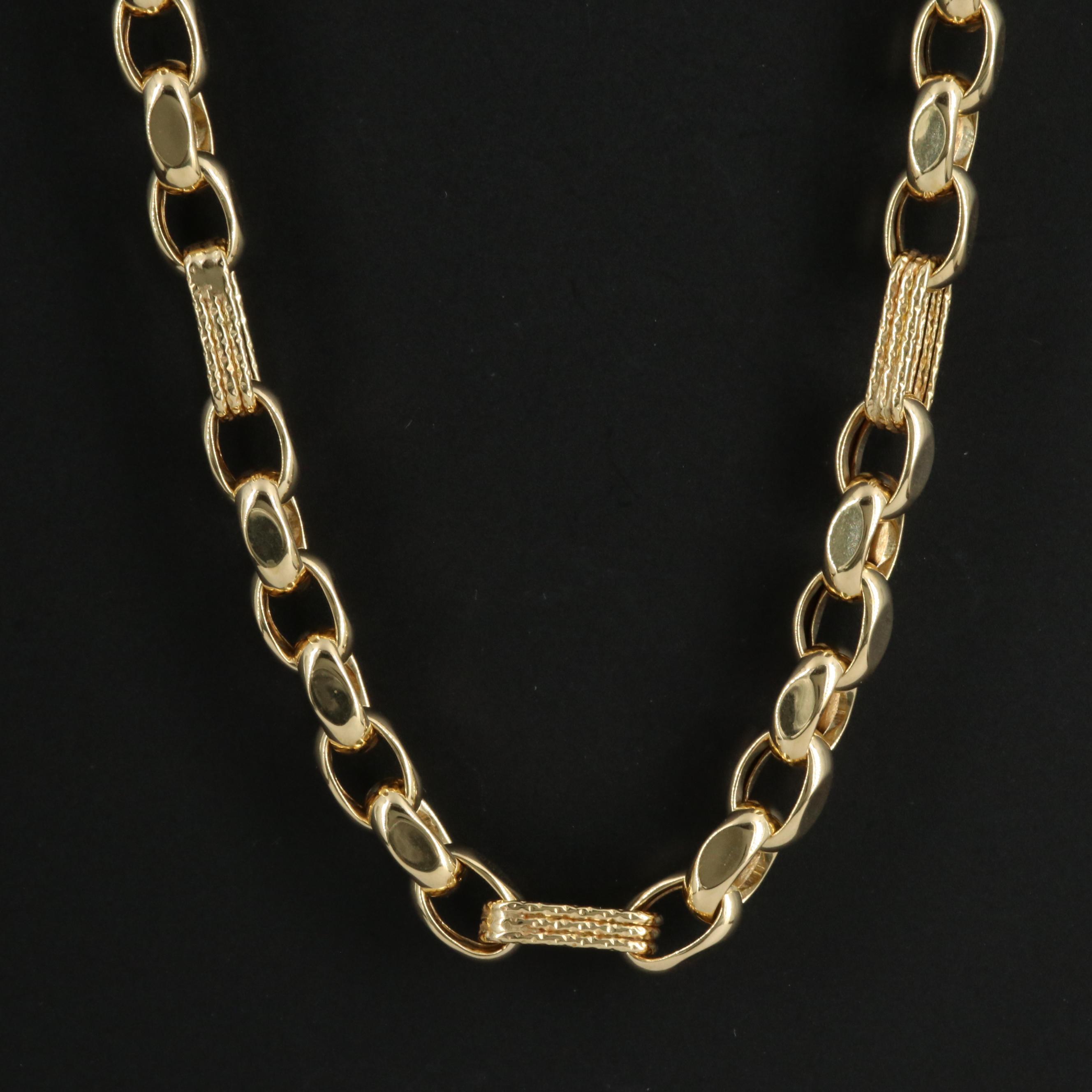 14K Triple Wire Twist Link Chain