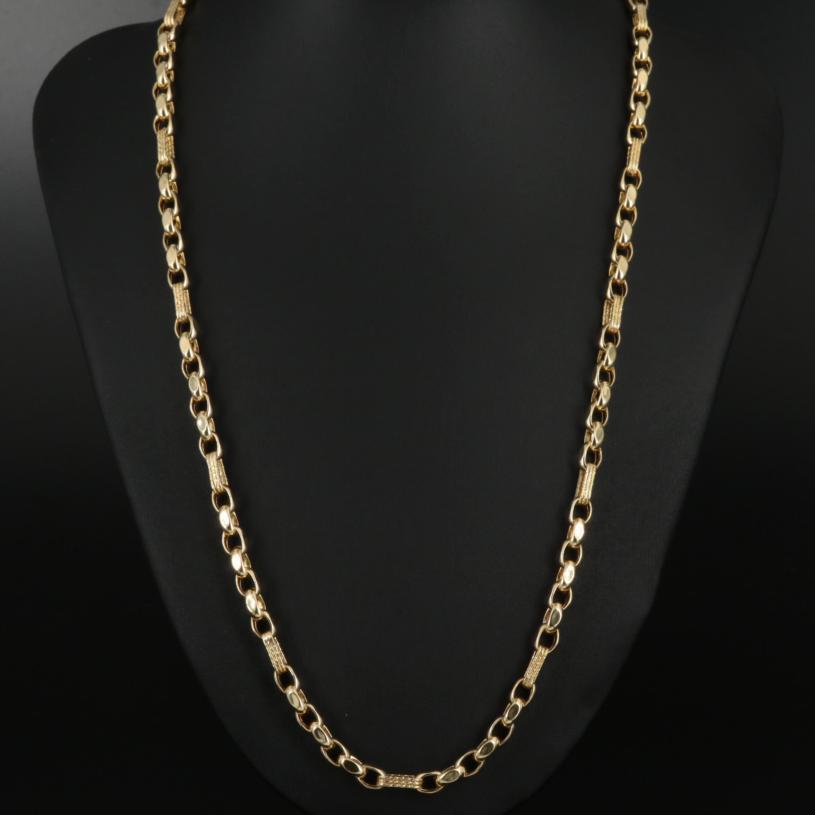 14K Triple Wire Twist Link Chain