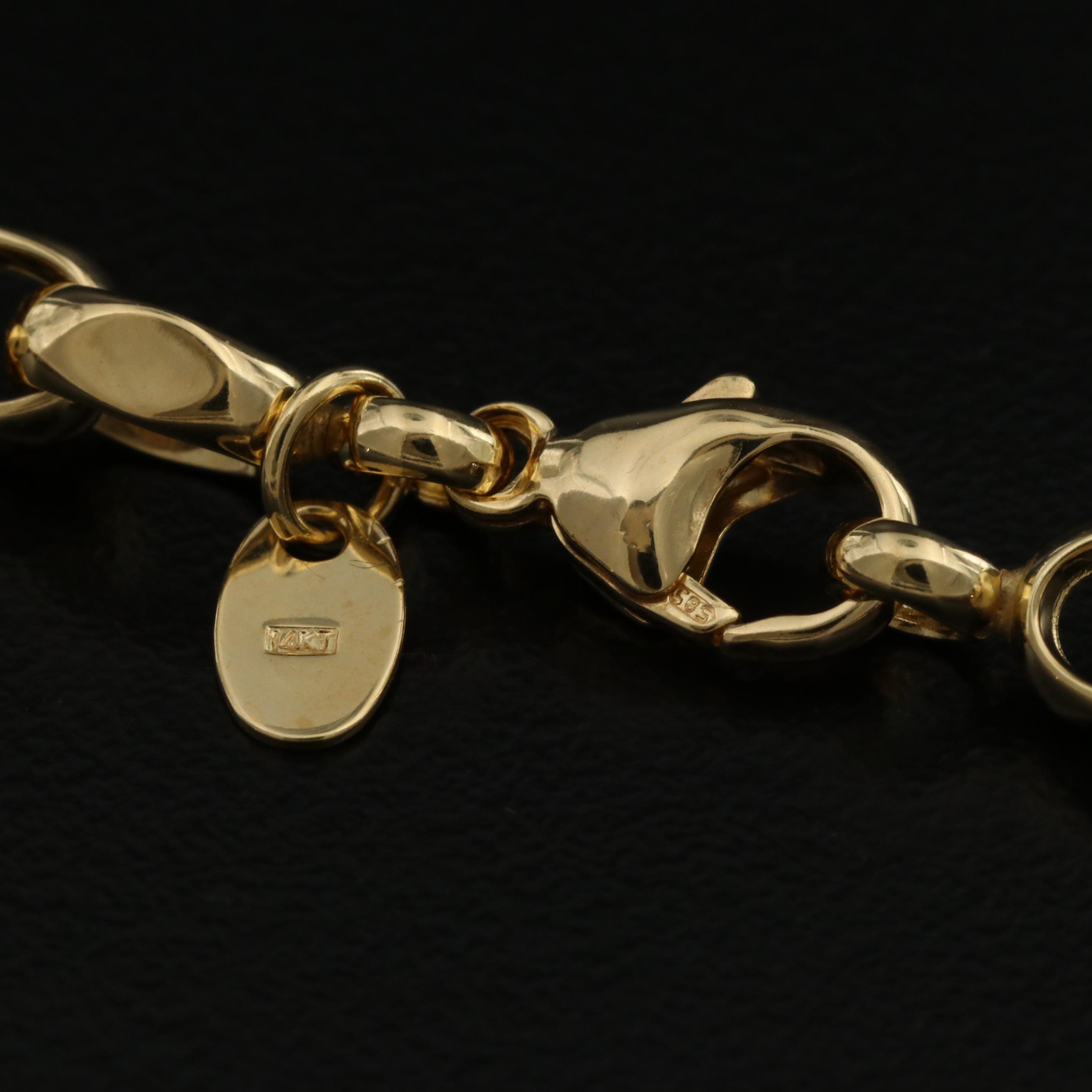 14K Triple Wire Twist Link Chain