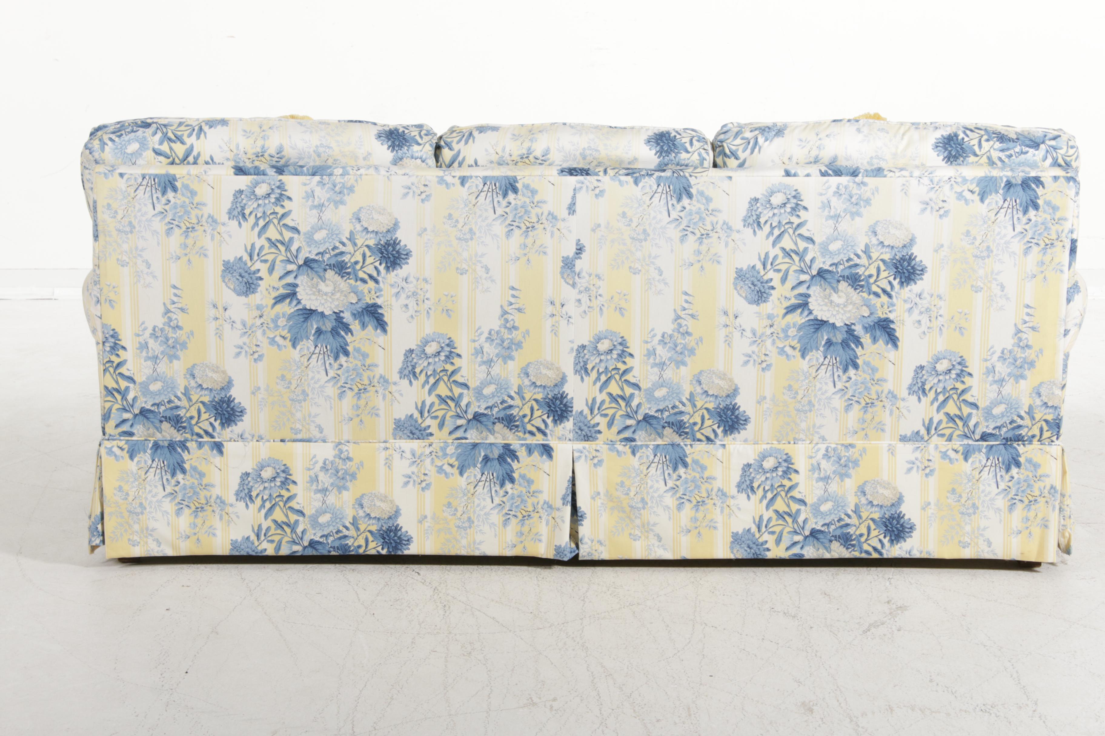 Hickory Hill Floral Upholstered Sofa, 21st Century