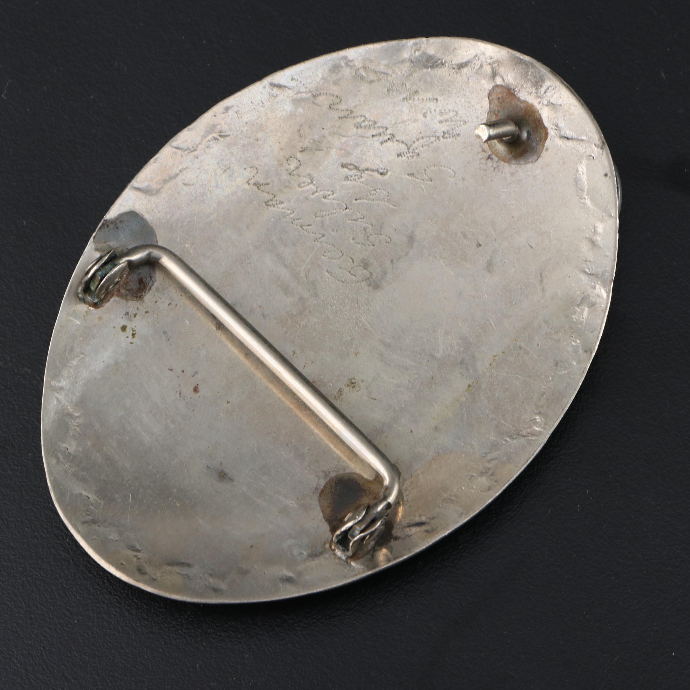 Southwestern Buffalo Nickel and Turquoise Rodeo Motif Belt Buckle