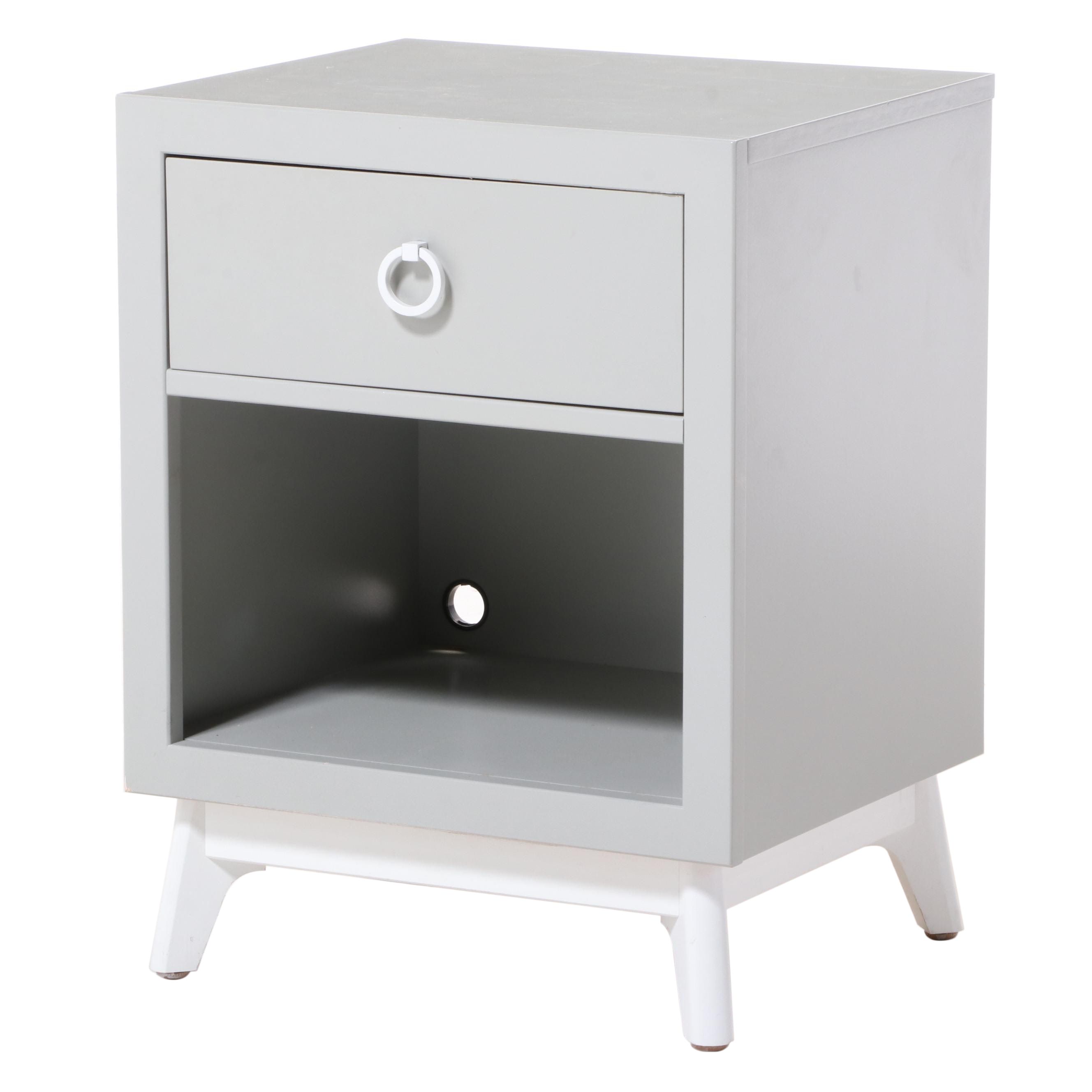 Stanley Furniture "Young America" Grey and White-Painted Nightstand
