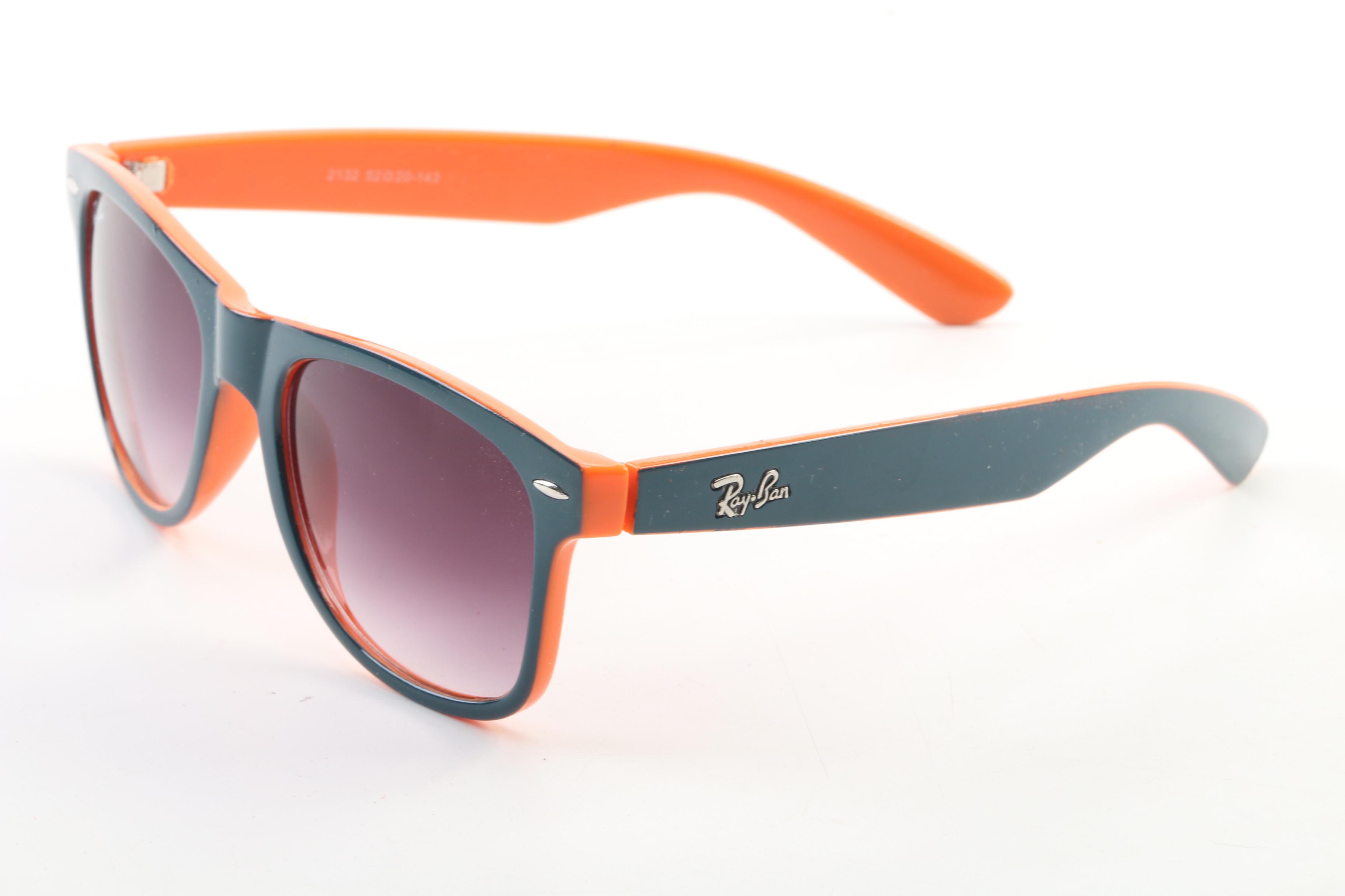 Ray-Ban Teal/Orange New Wayfarer RB 2132 Sunglasses with Case
