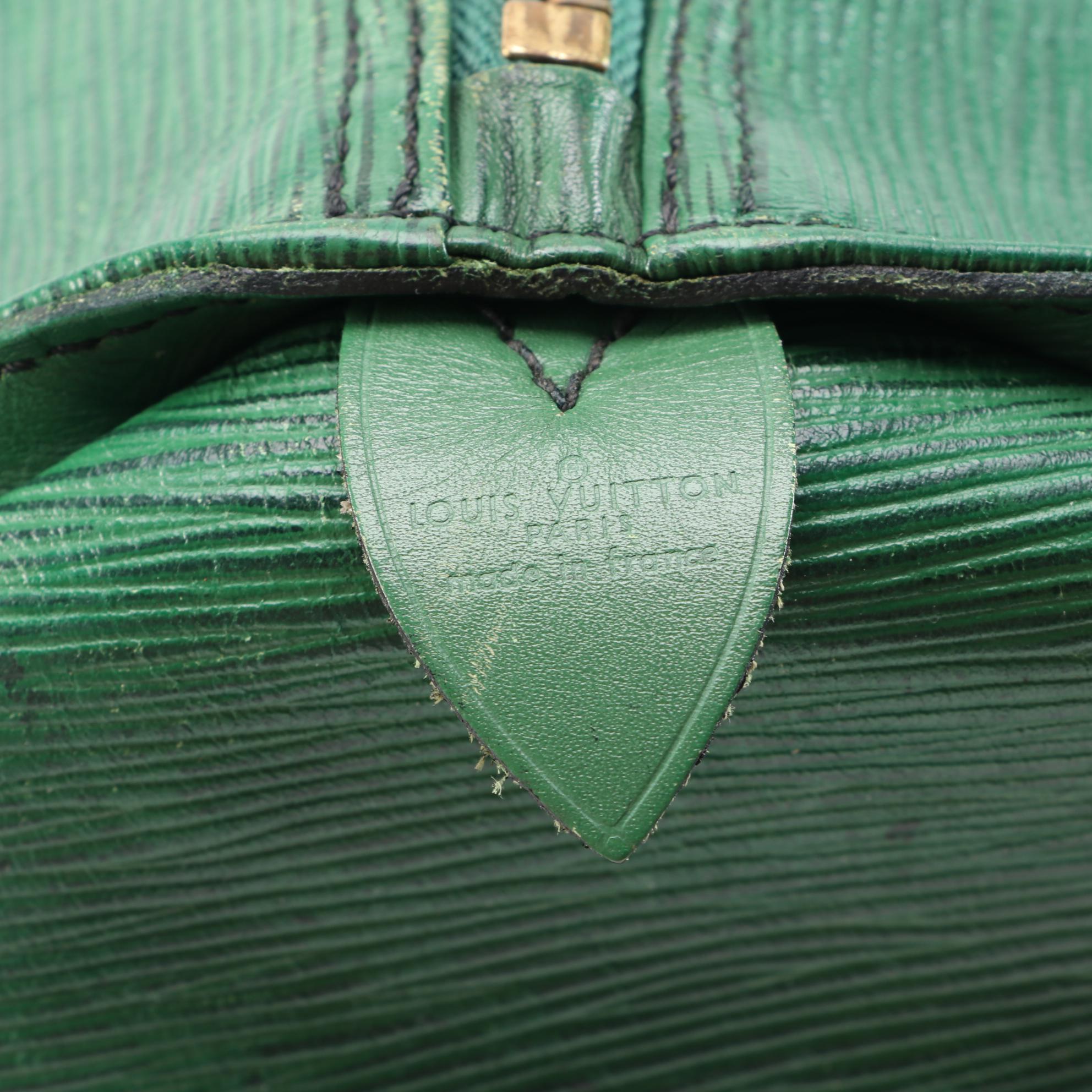 Louis Vuitton Keepall 55 Duffel in Borneo Green Epi Leather, 1987 Vintage