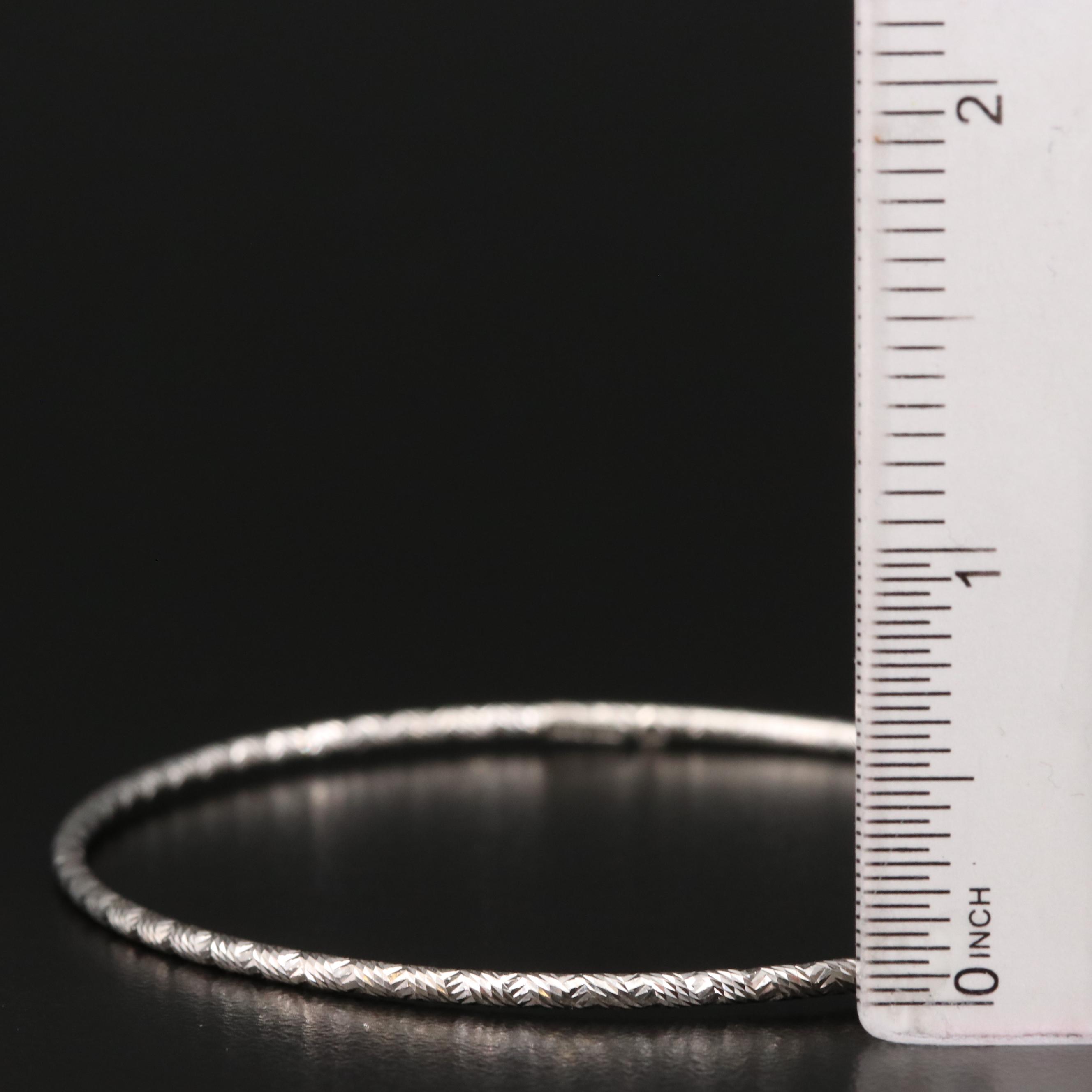 Carlo Rezzadore 14K Bangle with Diamond Cut Accents