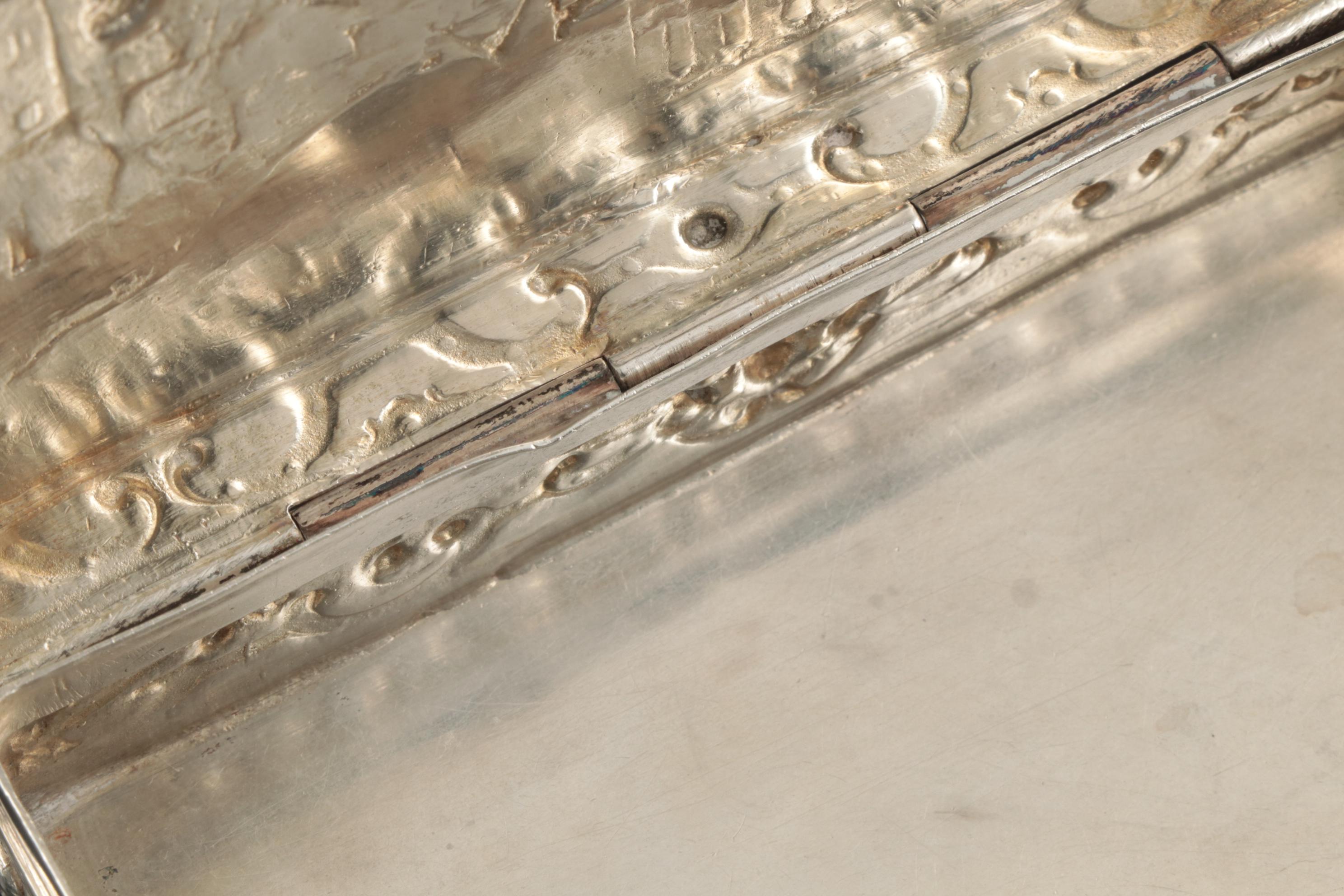 Friedrich Reusswig of Hanau, Germany 800 Silver Repoussé Hinged Box