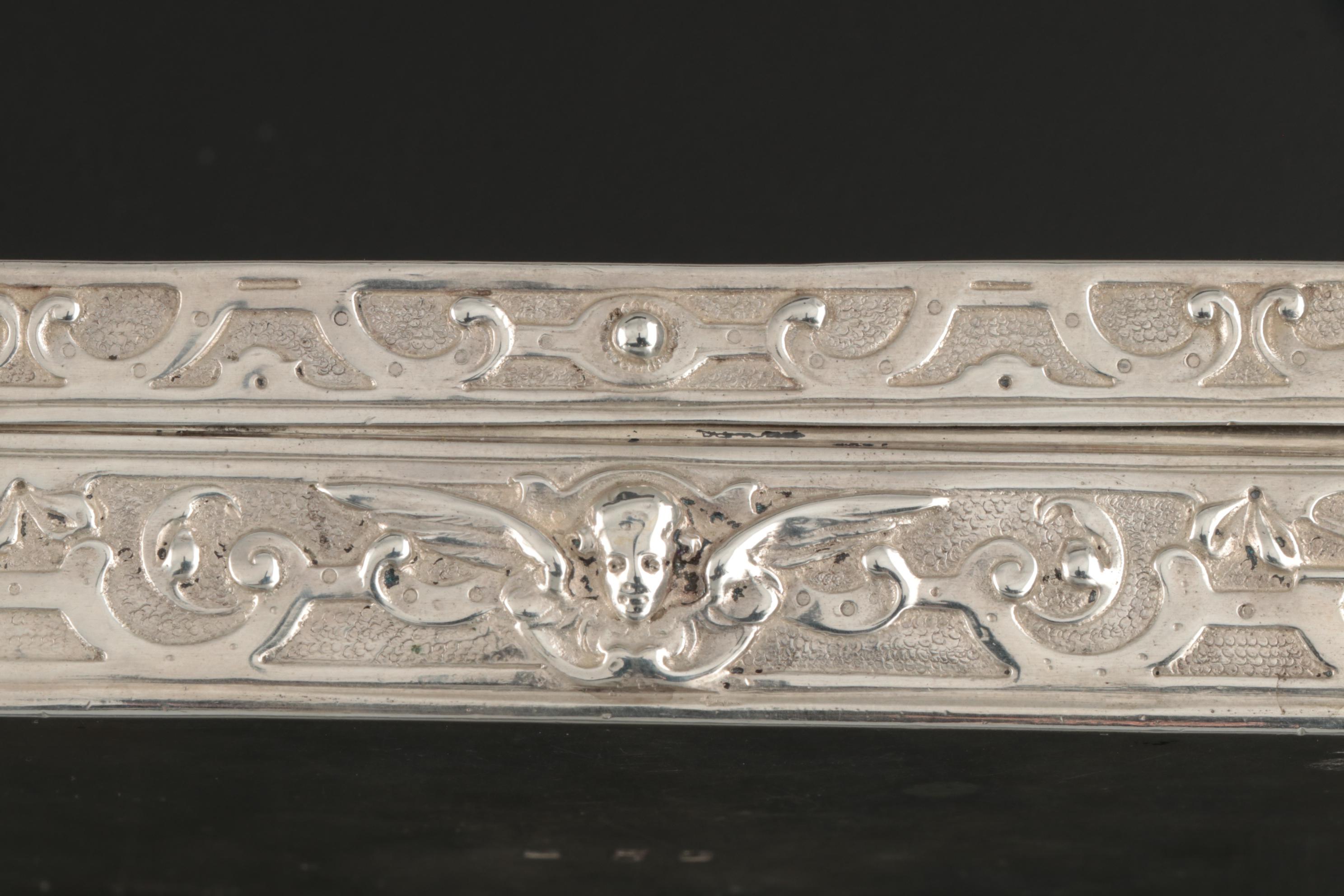 Friedrich Reusswig of Hanau, Germany 800 Silver Repoussé Hinged Box
