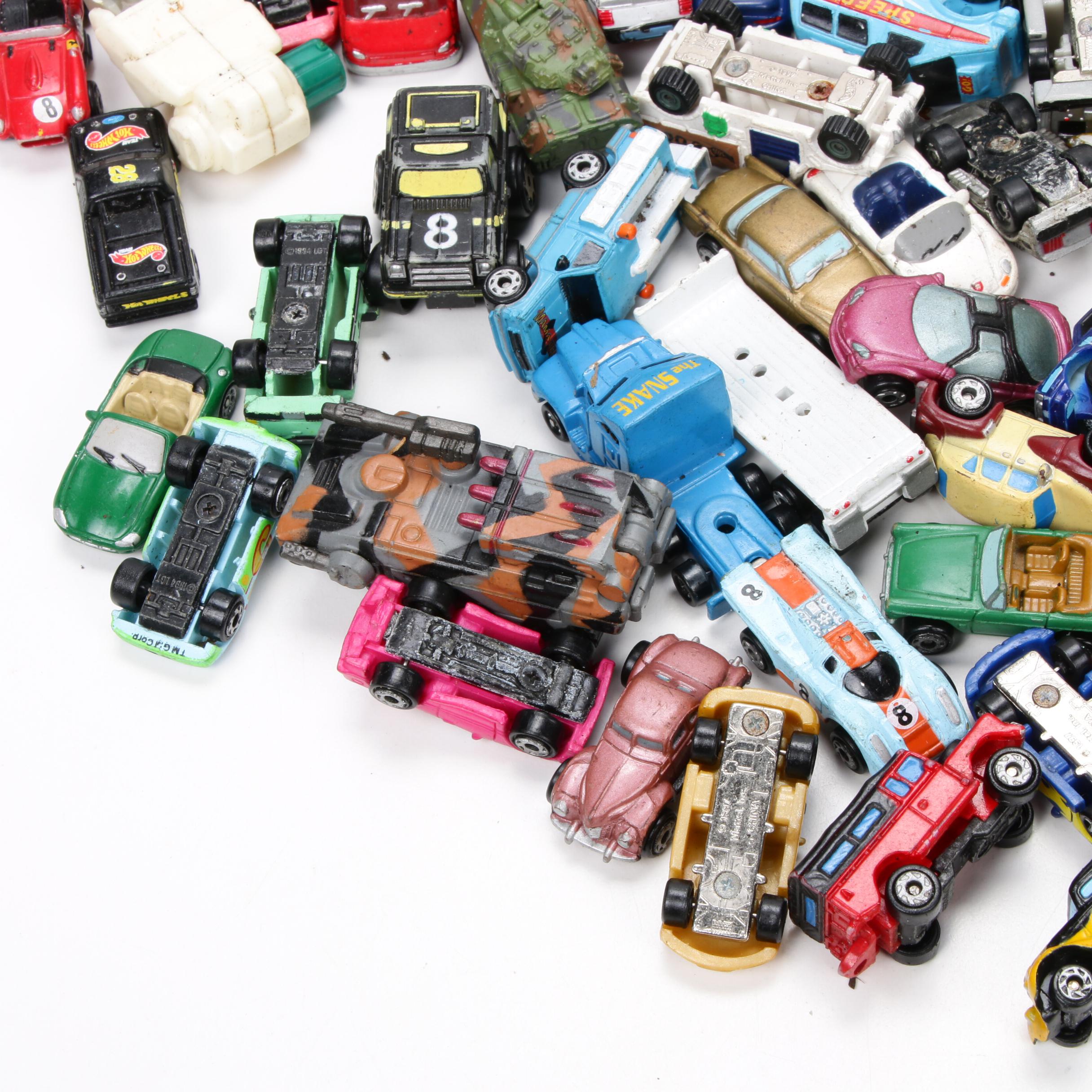 Lesney's Matchbox Full Race-car Case and Micro-Machines Vehicles and Airplanes