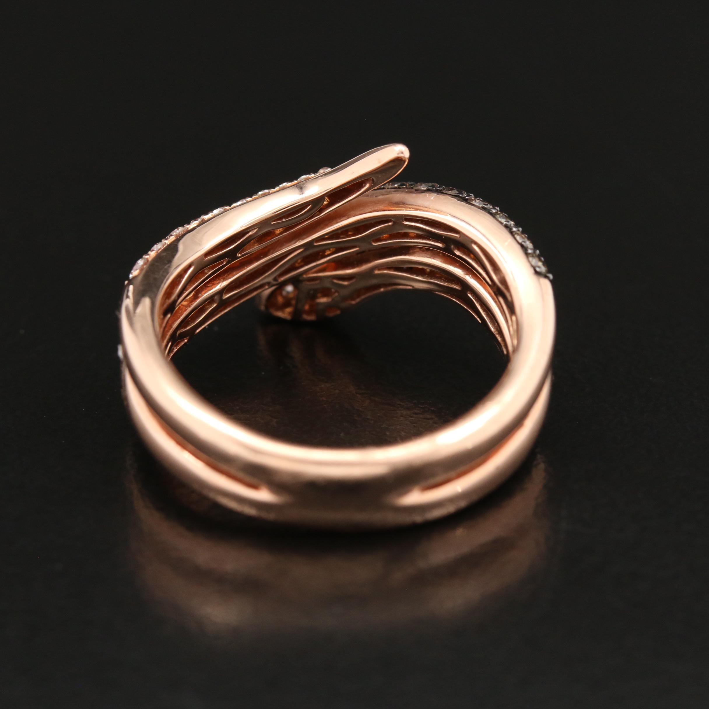 EFFY 14K Rose Gold Diamond Coiled Snake Ring