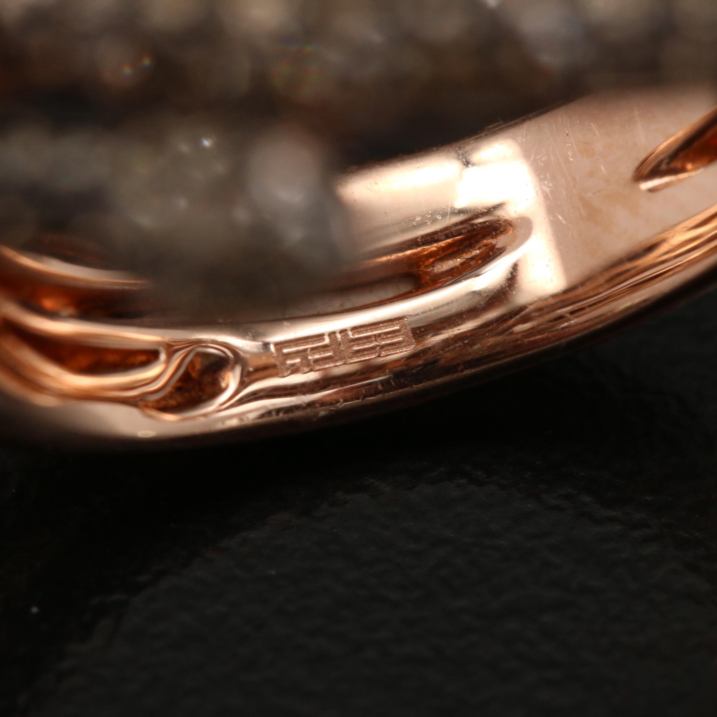 EFFY 14K Rose Gold Diamond Coiled Snake Ring