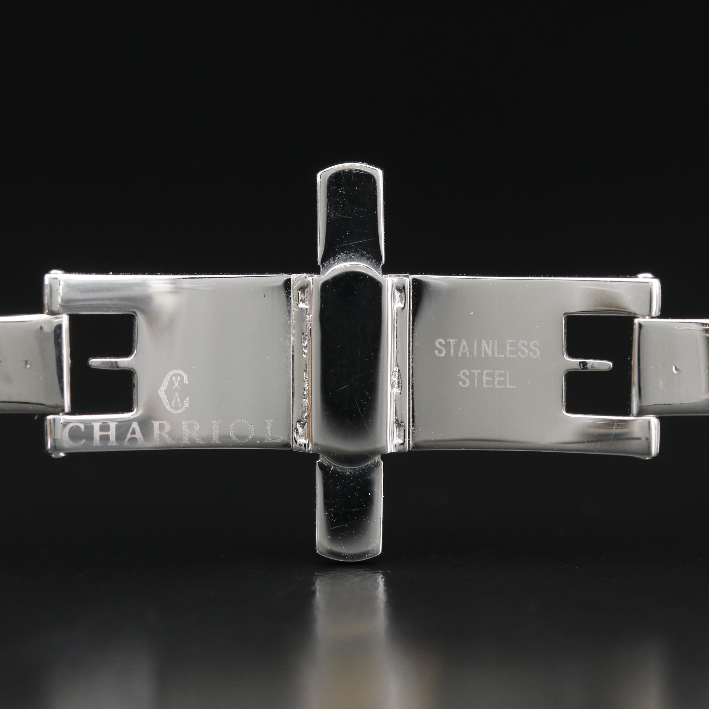 Charriol Geneve "Actor" Stainless Steel and 1.25 CTW Diamond Quartz Watch