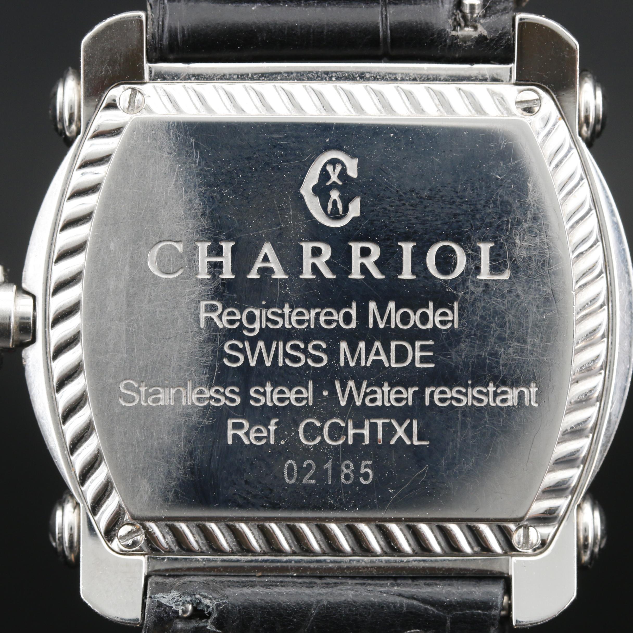 Charriol Geneve "Actor" Stainless Steel and 1.25 CTW Diamond Quartz Watch