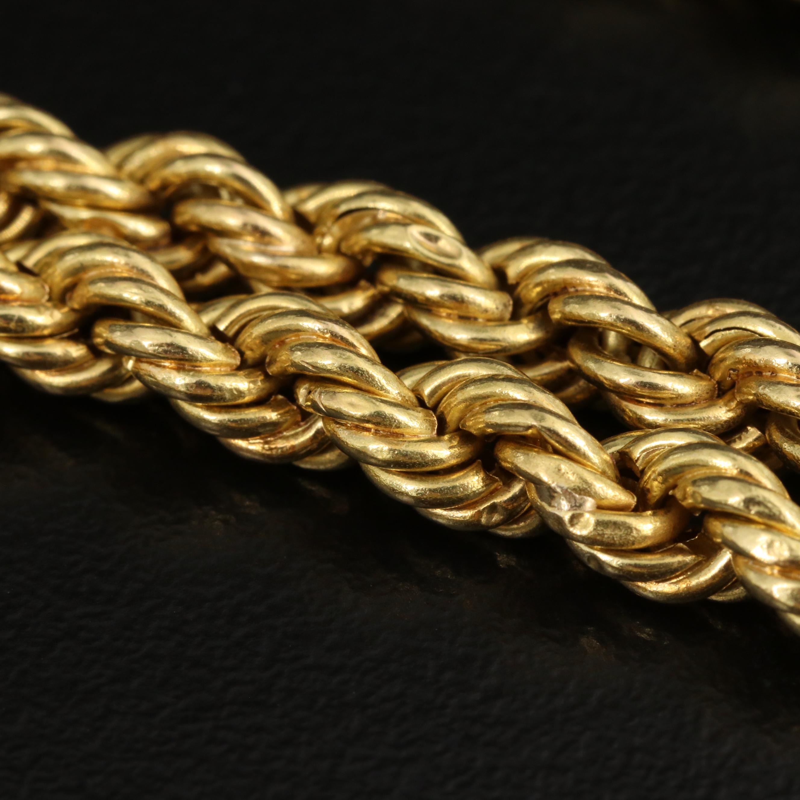 18K Twisted Rope Chain Necklace