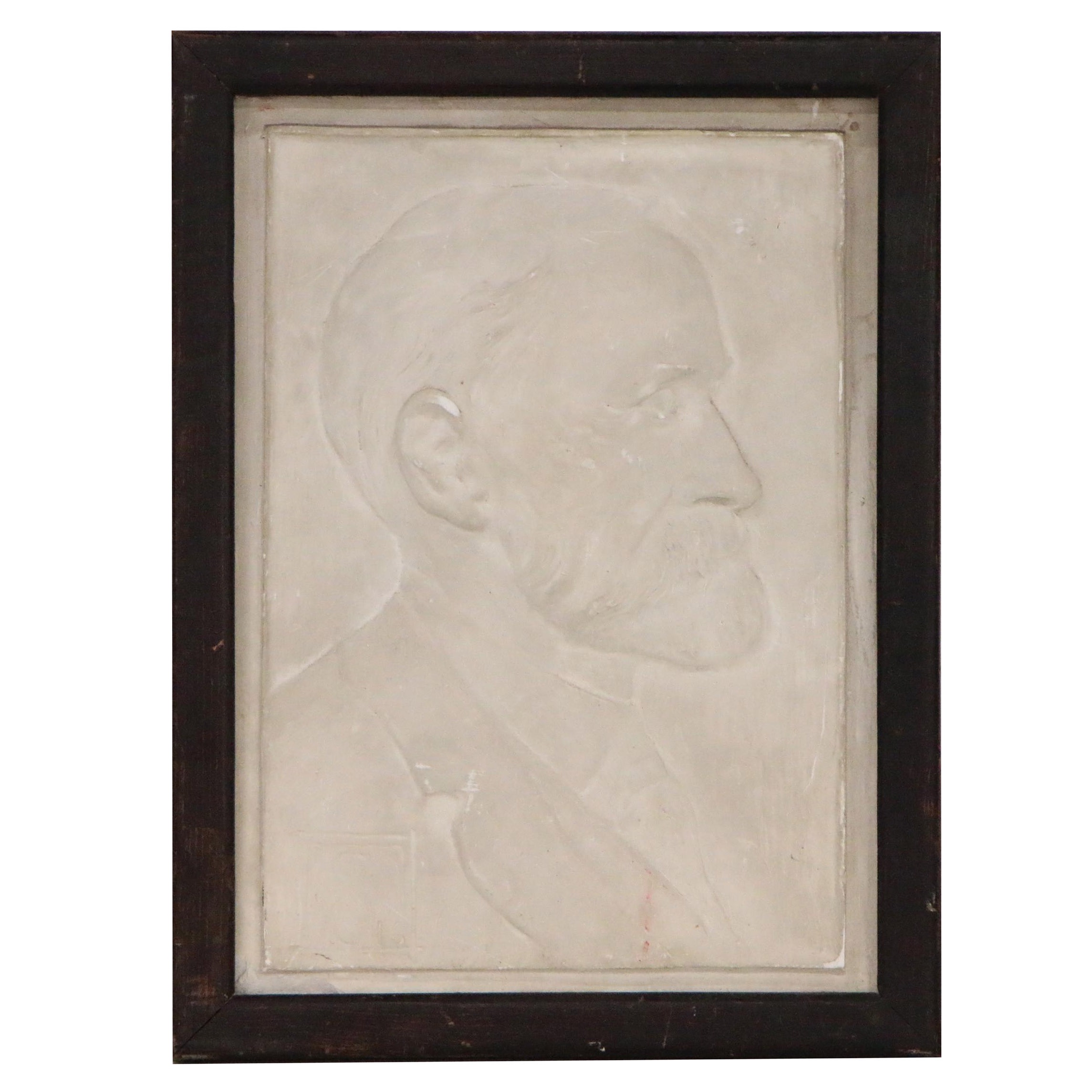 Plaster Relief Panel of Alfred Bernhard Nobel