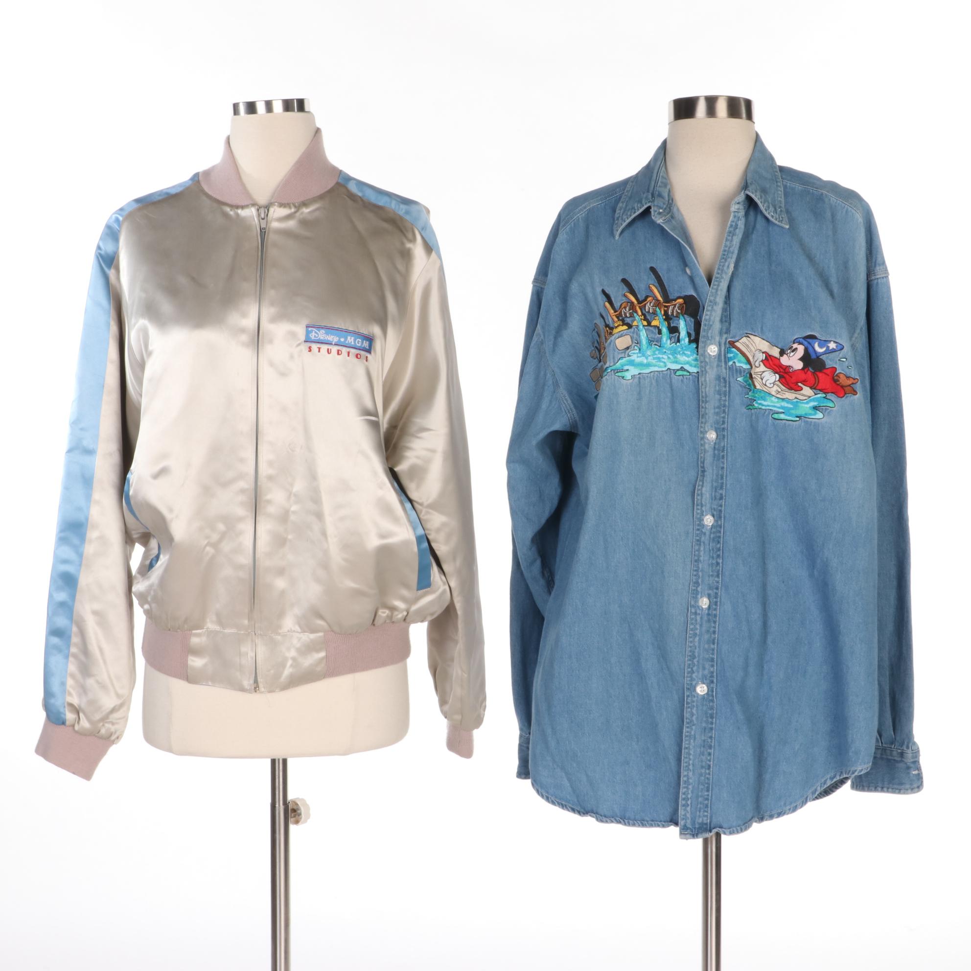 The Disney Store and Disney Character Fashions Denim Button-Up and Bomber