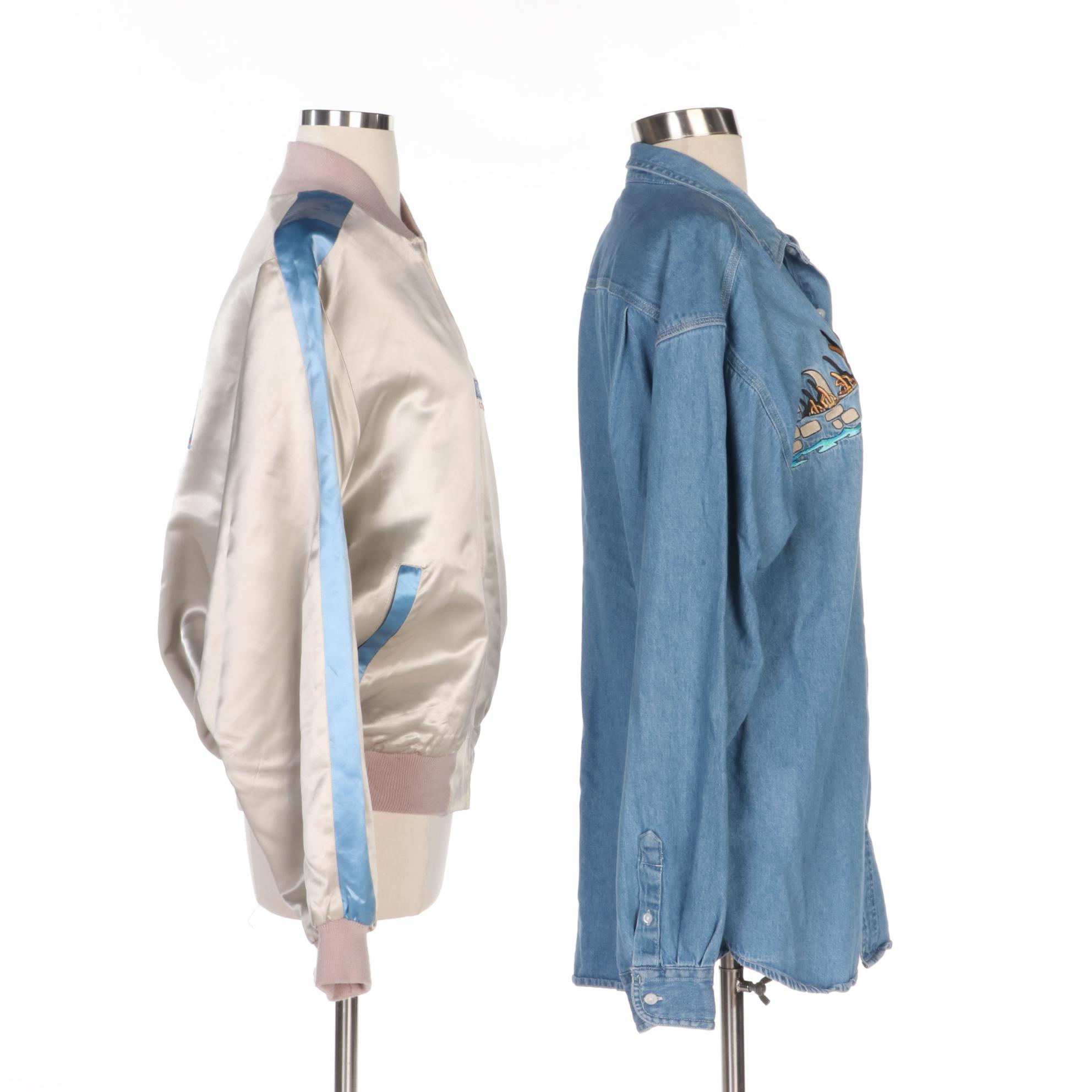 The Disney Store and Disney Character Fashions Denim Button-Up and Bomber