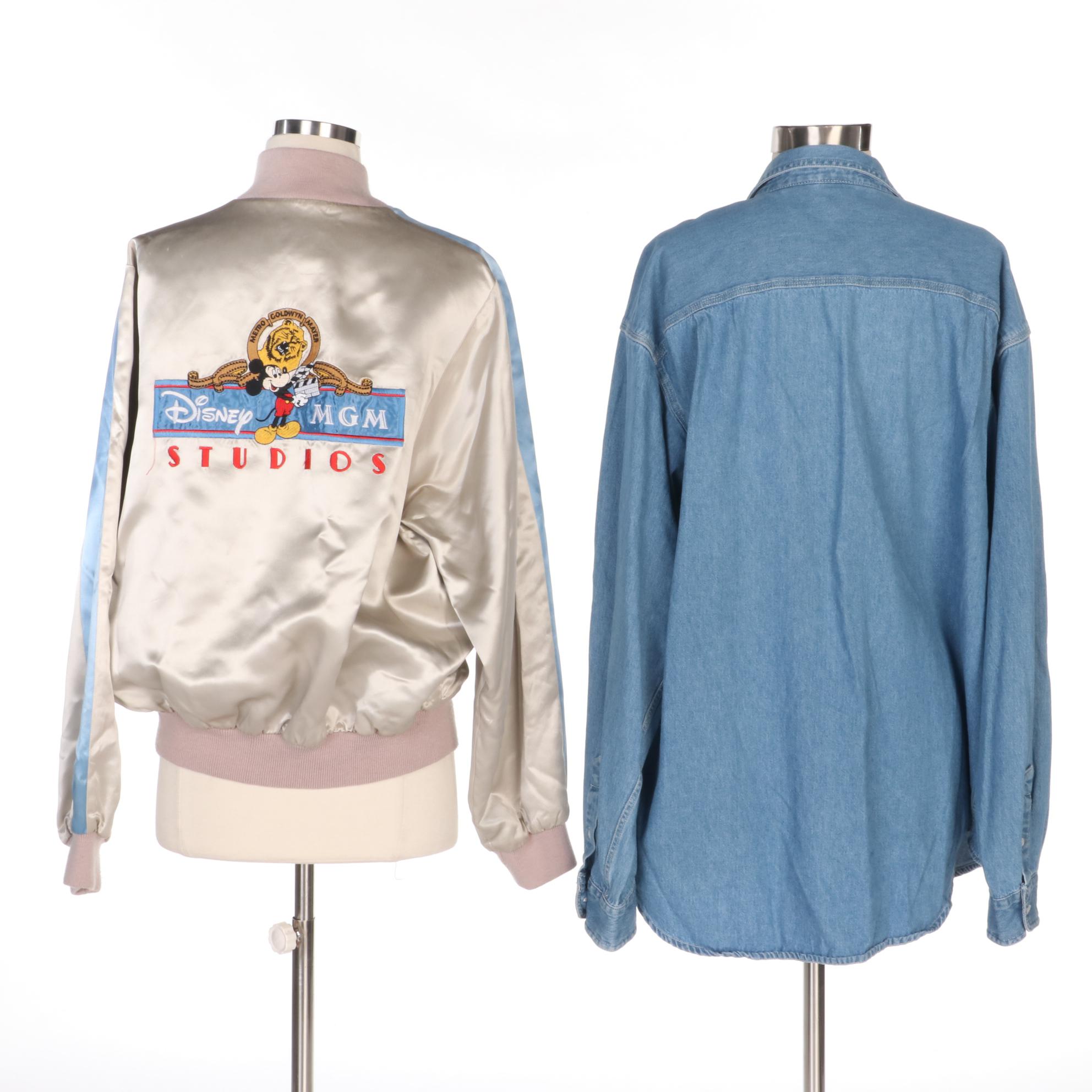 The Disney Store and Disney Character Fashions Denim Button-Up and Bomber