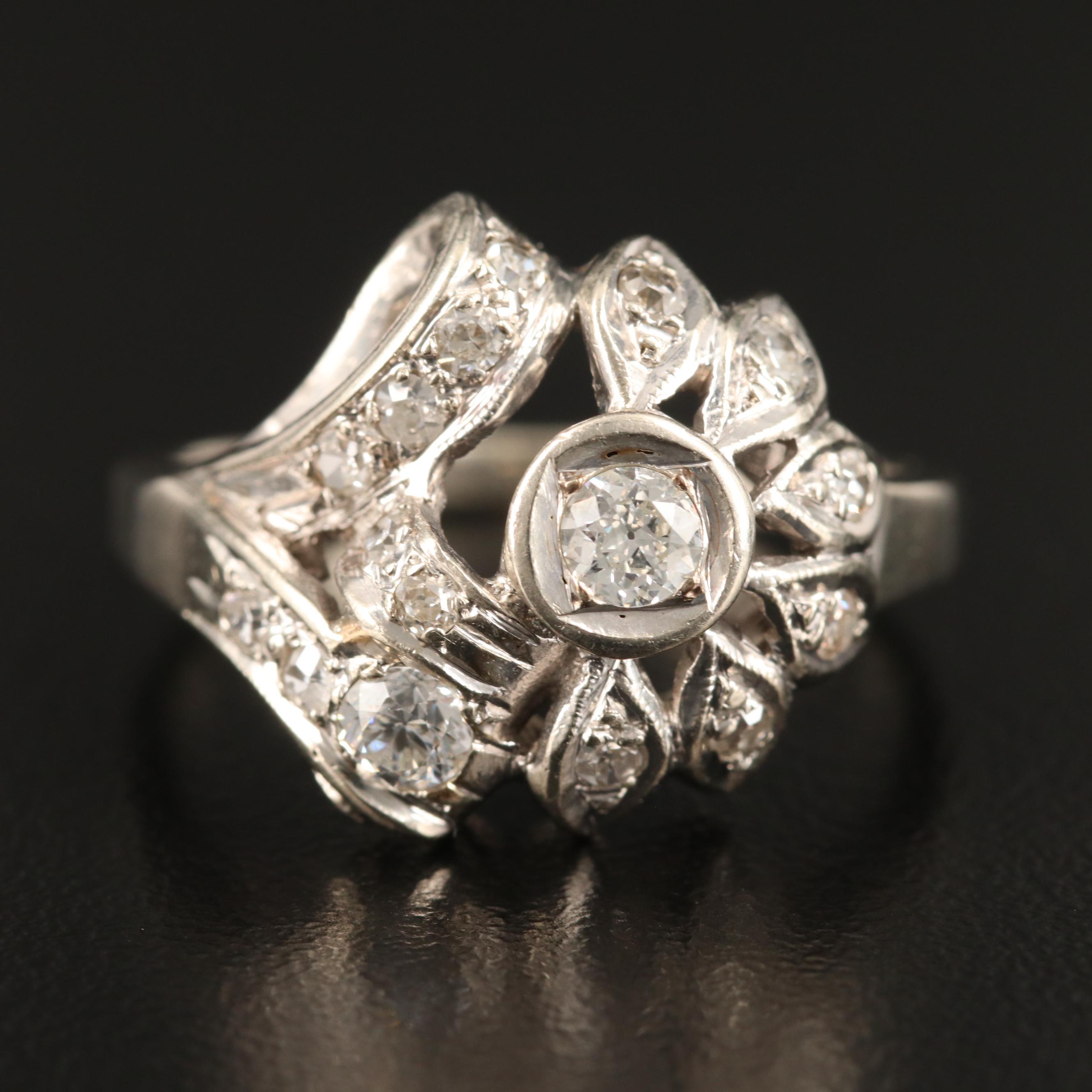 Vintage 14K Diamond Ring